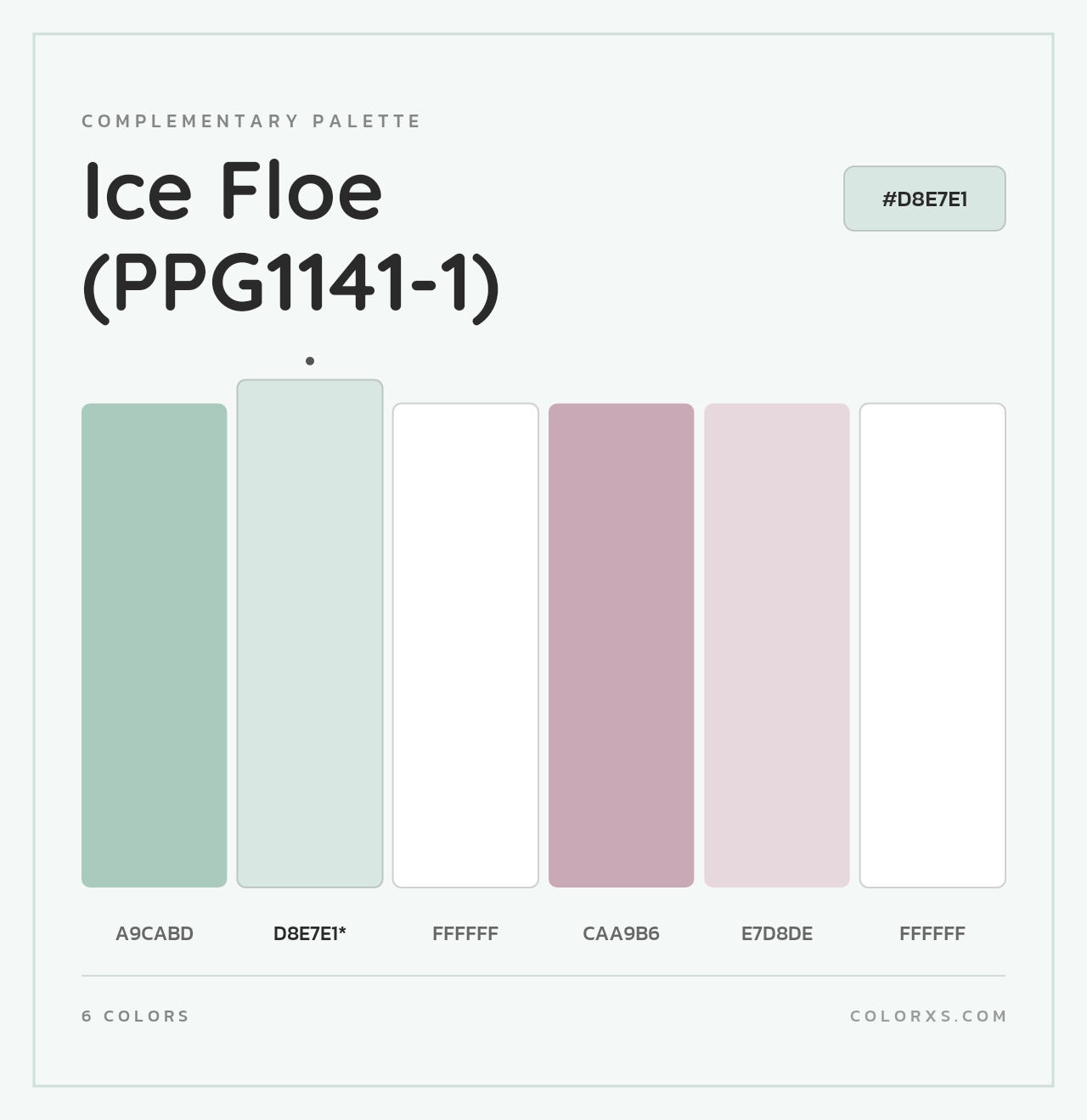 Ice Floe (PPG1141-1) - Complementary Color Palette