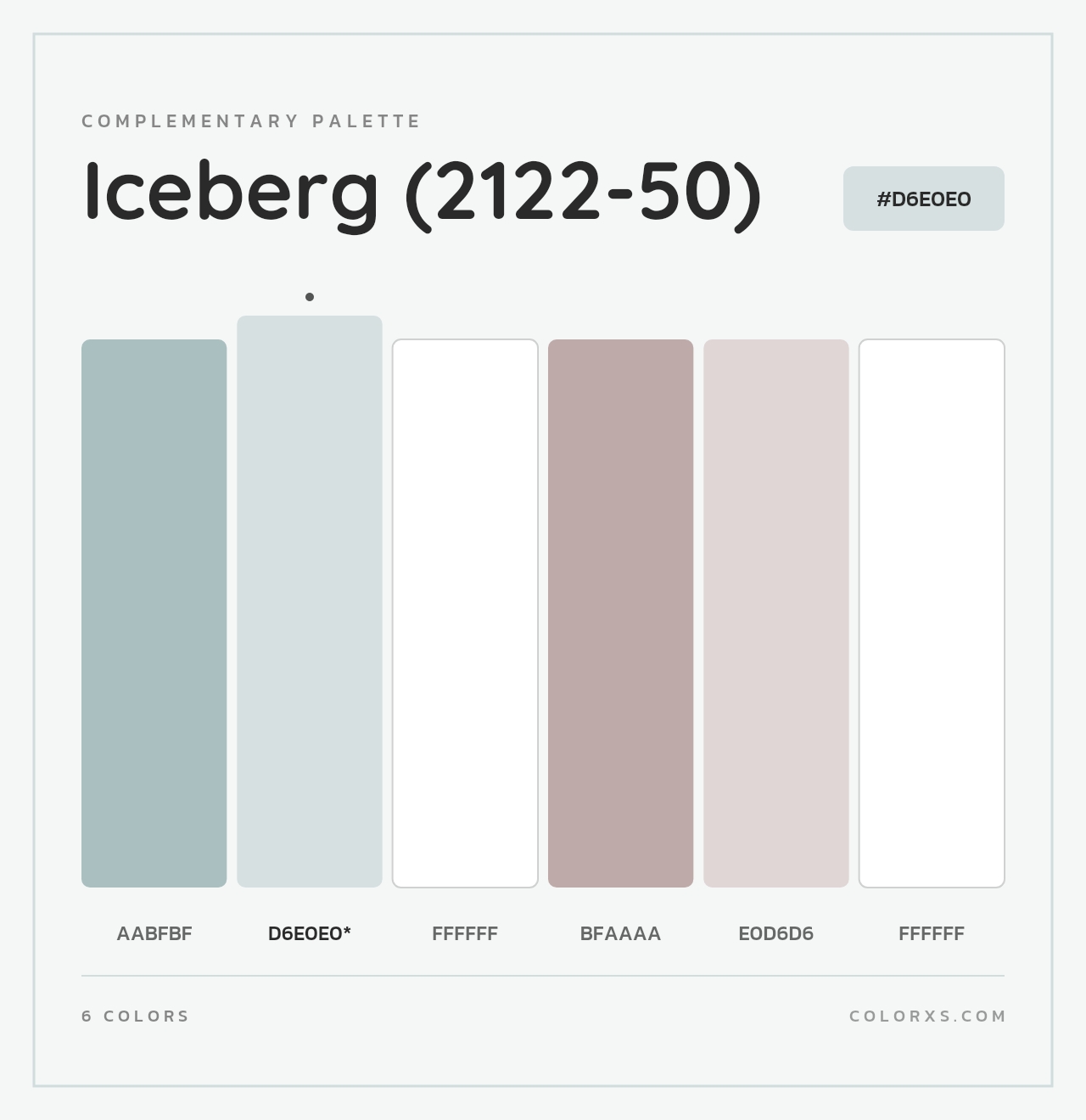 Iceberg (2122-50) - Complementary Color Palette