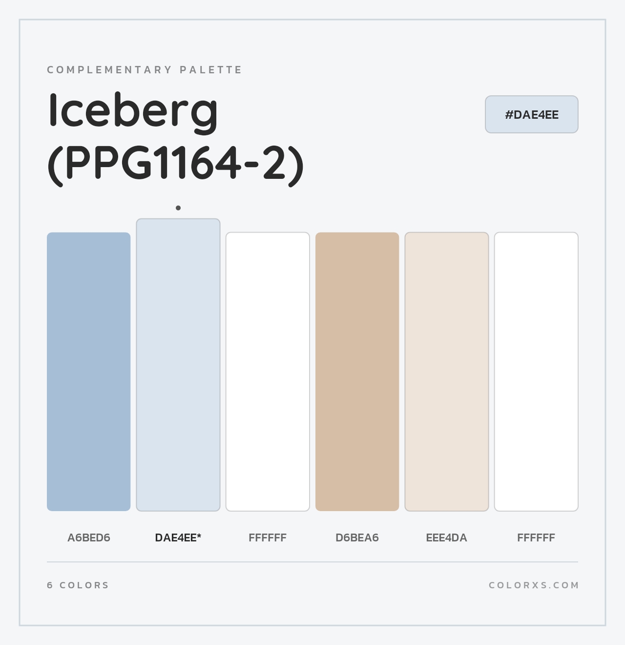 Iceberg (PPG1164-2) - Complementary Color Palette