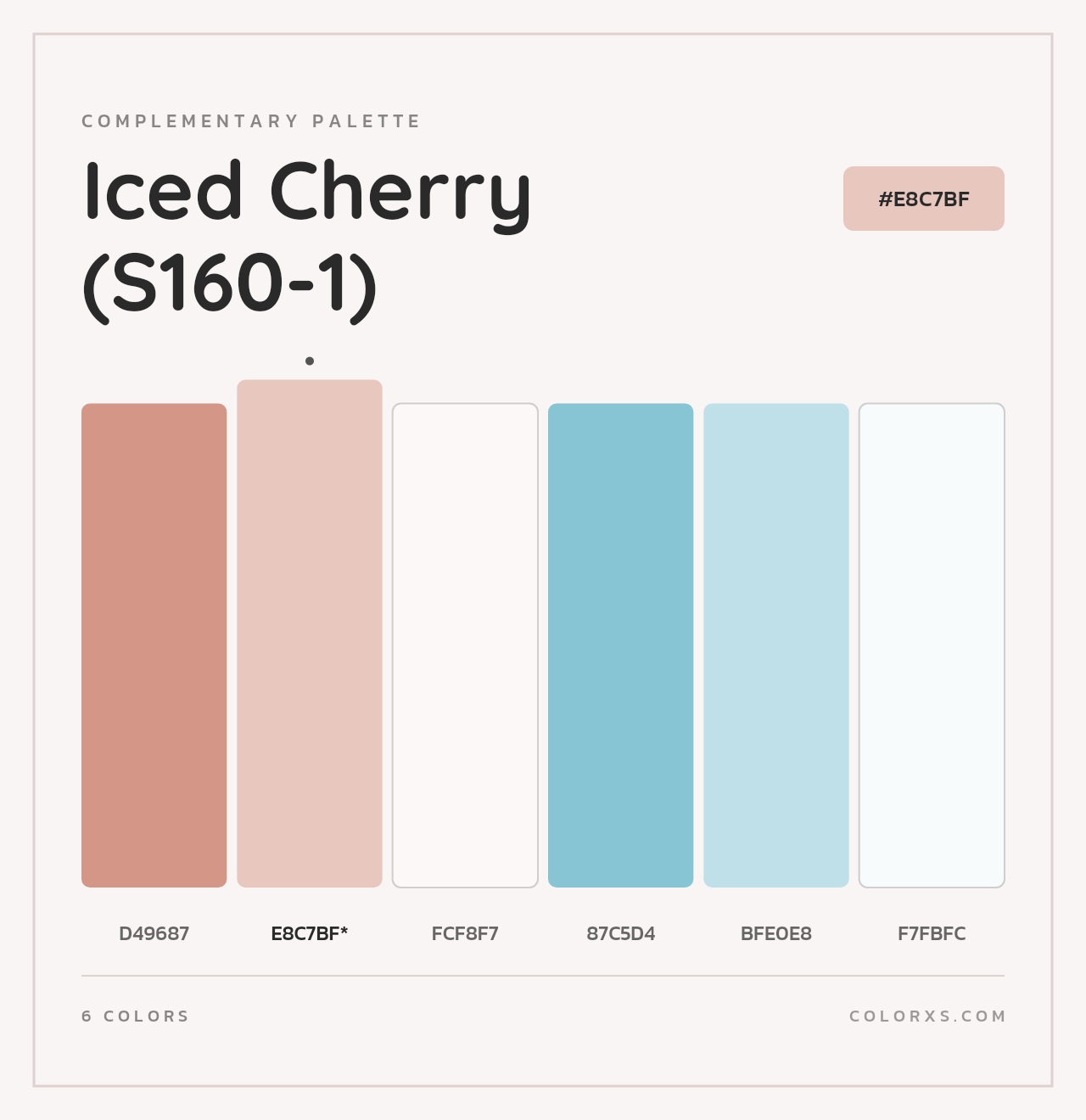 Iced Cherry (S160-1) - Complementary Color Palette