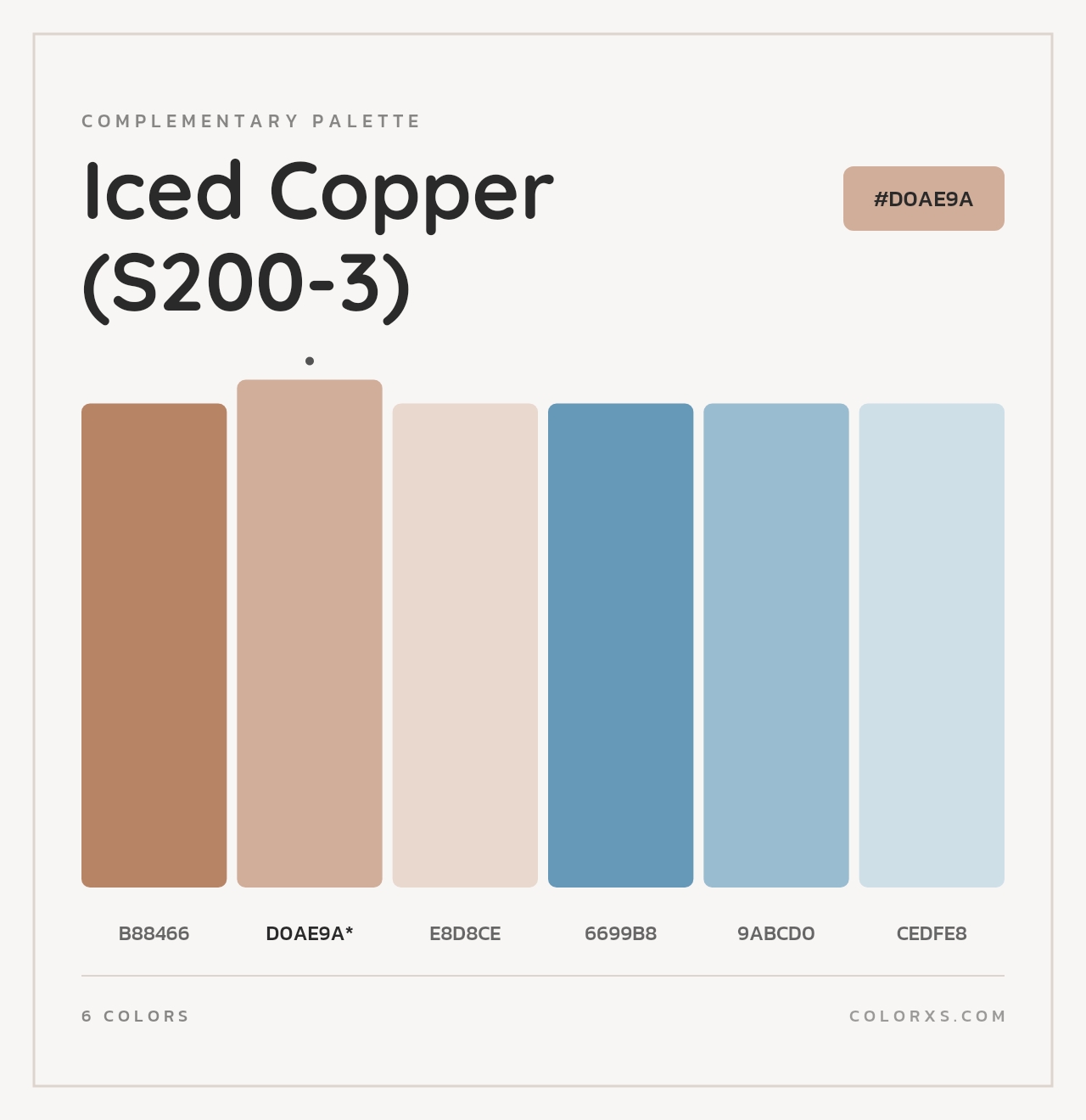 Iced Copper (S200-3) - Complementary Color Palette