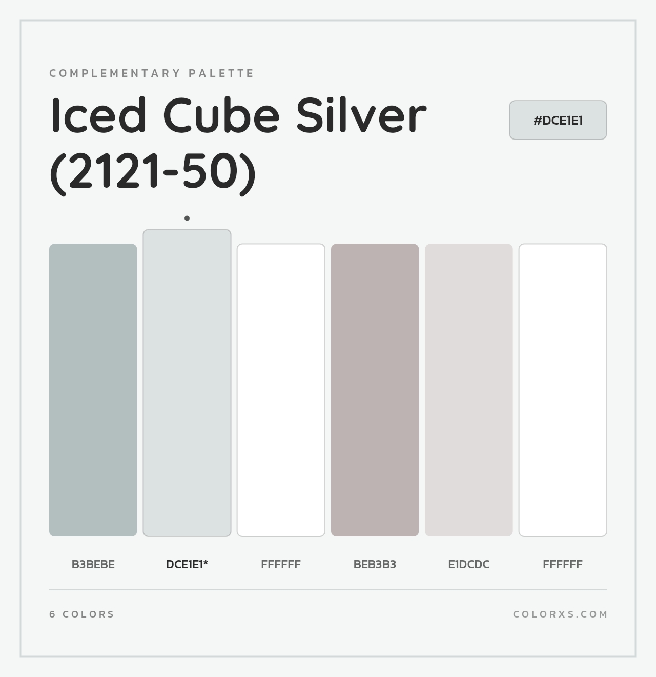 Iced Cube Silver (2121-50) - Complementary Color Palette