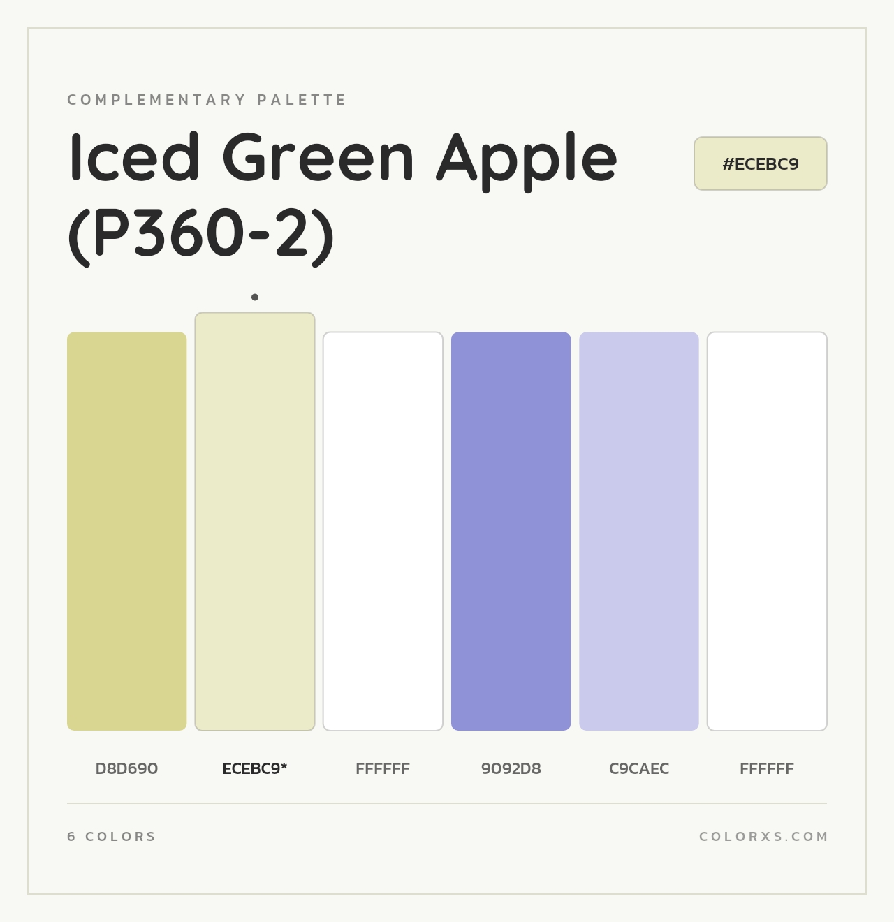 Iced Green Apple (P360-2) - Complementary Color Palette