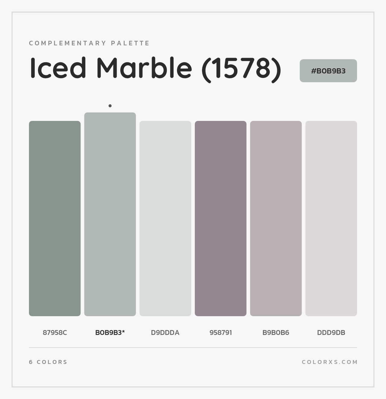 Iced Marble (1578) - Complementary Color Palette