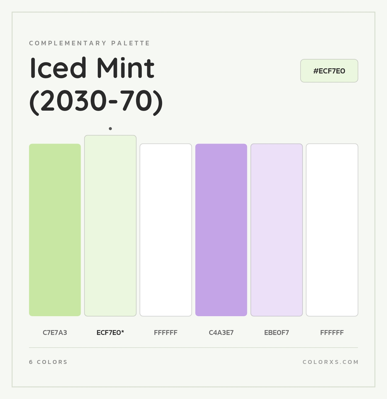 Iced Mint (2030-70) - Complementary Color Palette
