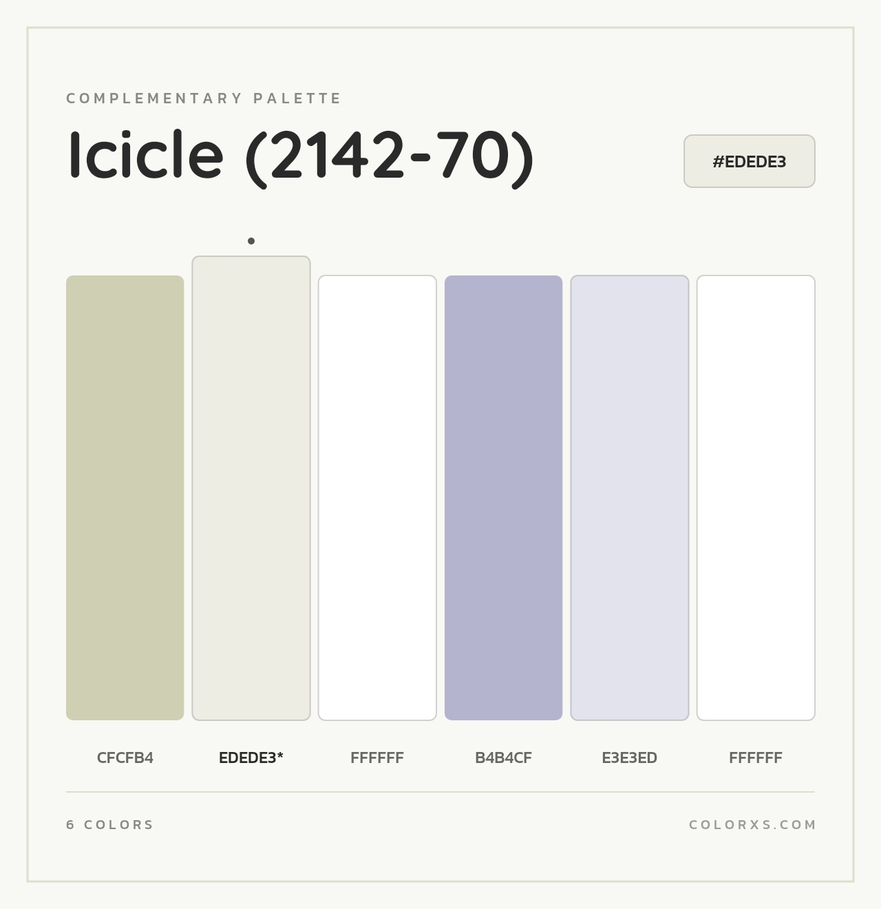 Icicle (2142-70) - Complementary Color Palette