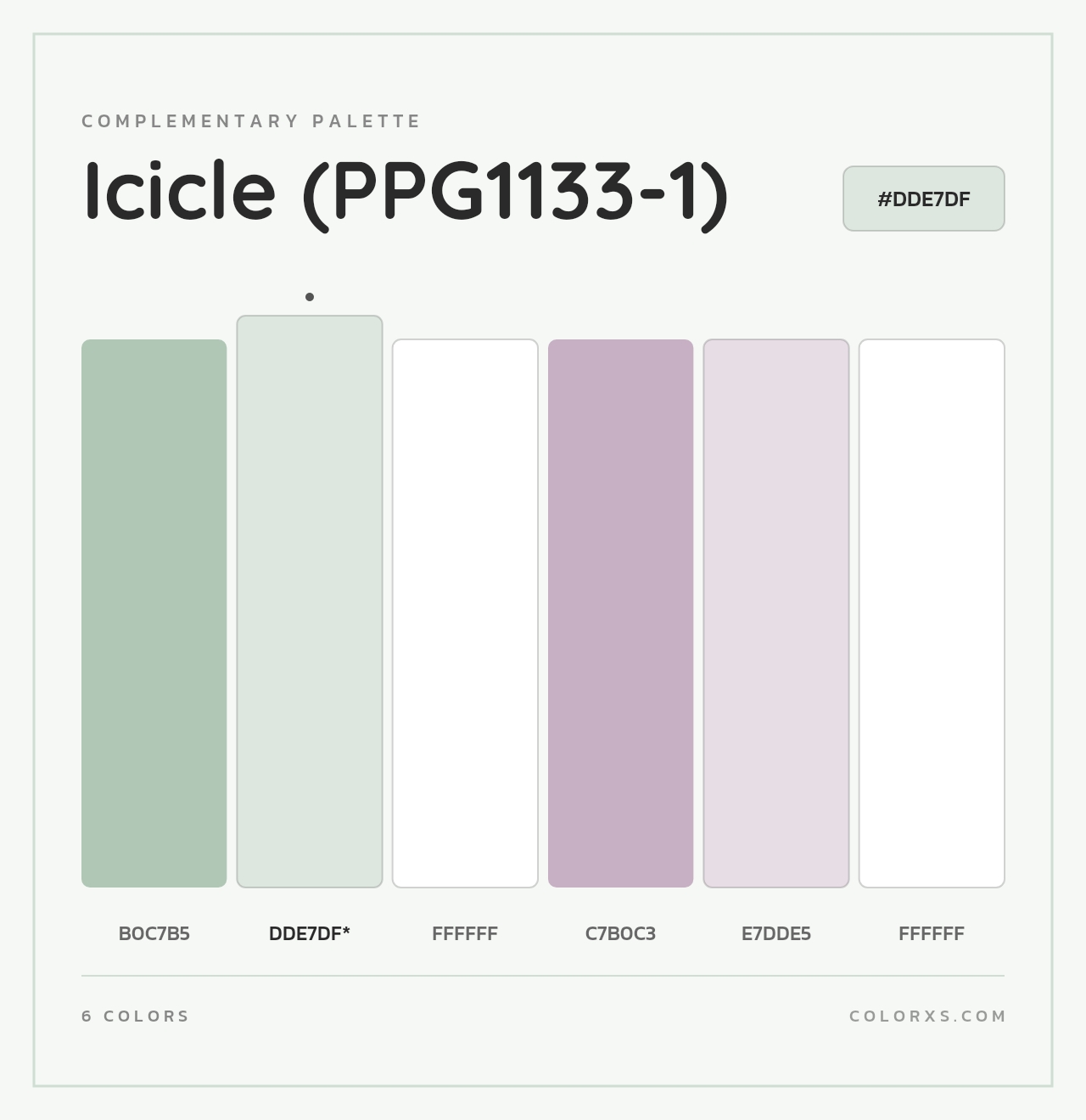 Icicle (PPG1133-1) - Complementary Color Palette