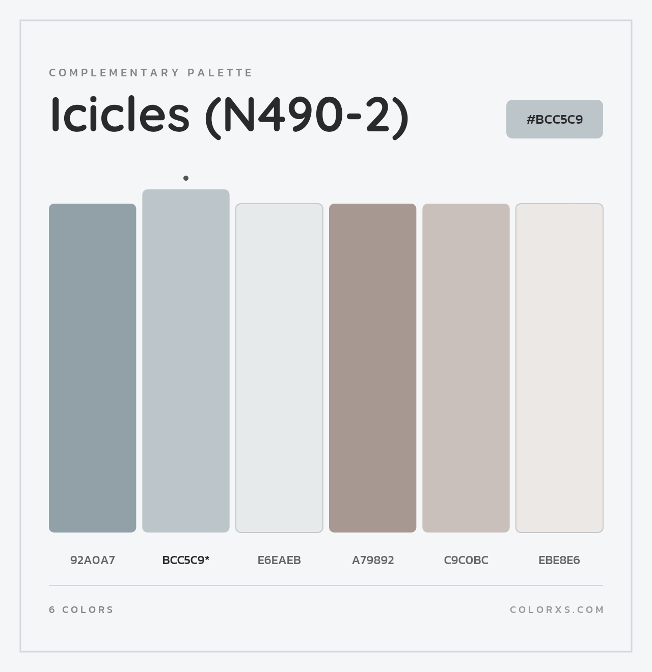 Icicles (N490-2) - Complementary Color Palette