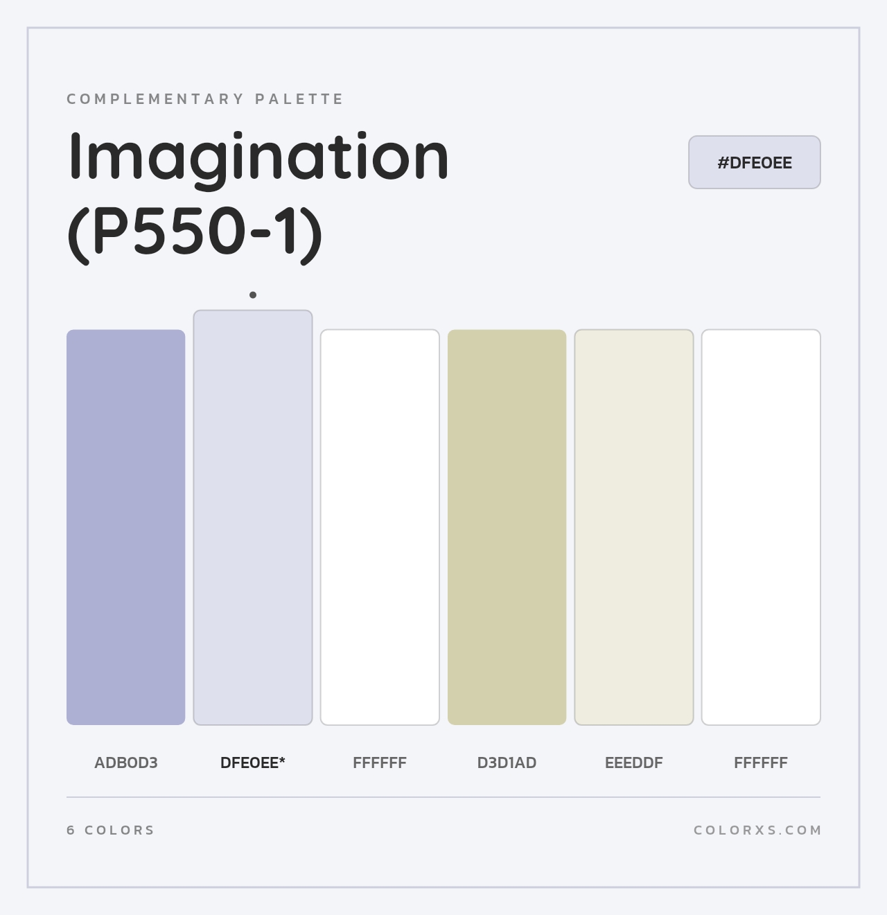 Imagination (P550-1) - Complementary Color Palette