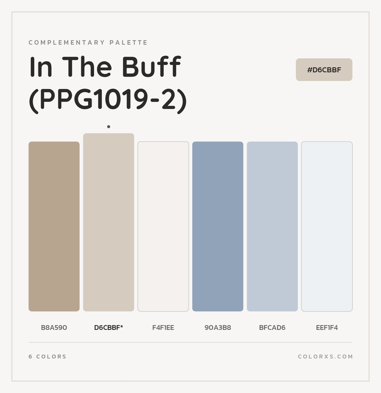 In The Buff (PPG1019-2) - Complementary Color Palette