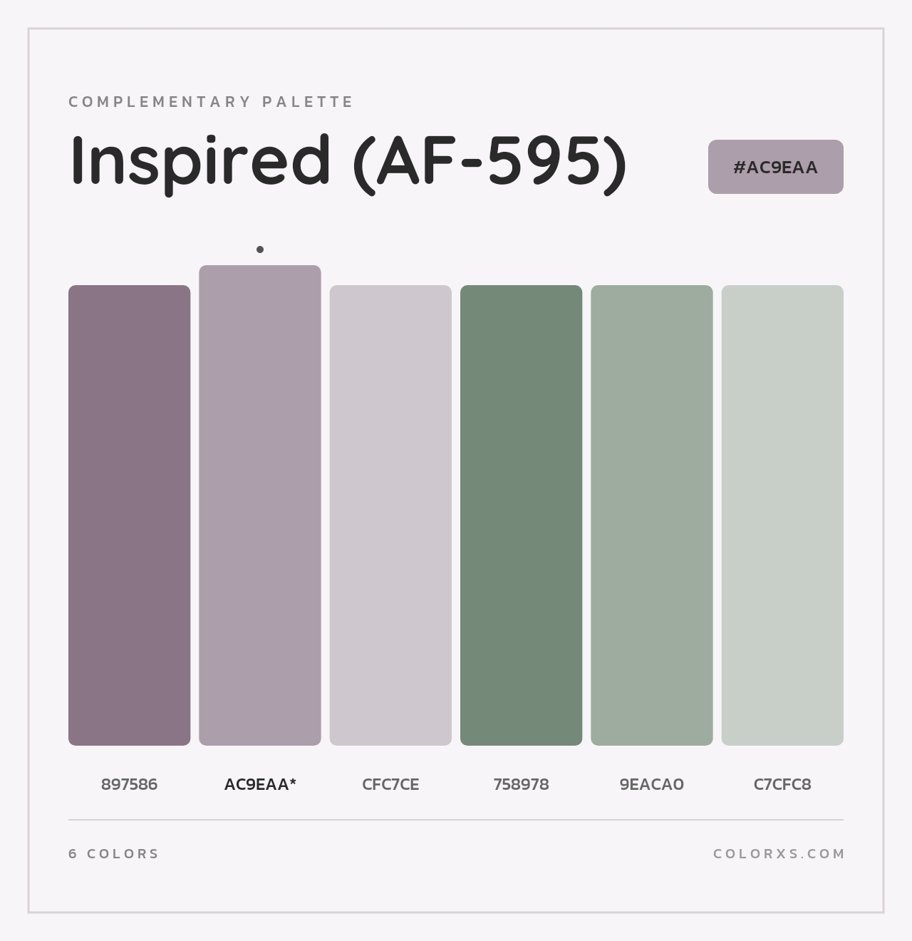 Inspired (AF-595) - Complementary Color Palette