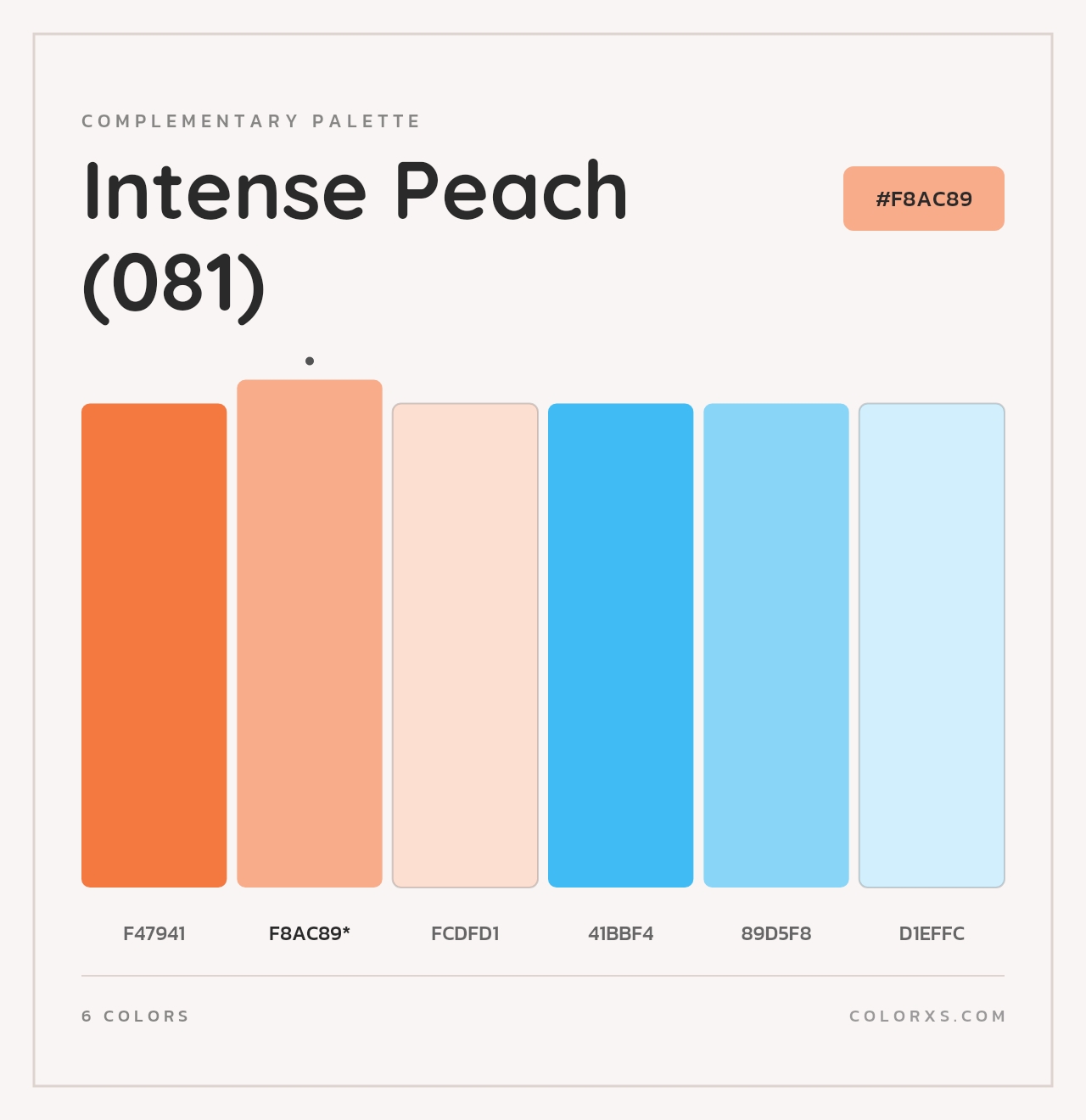 Intense Peach (081) - Complementary Color Palette