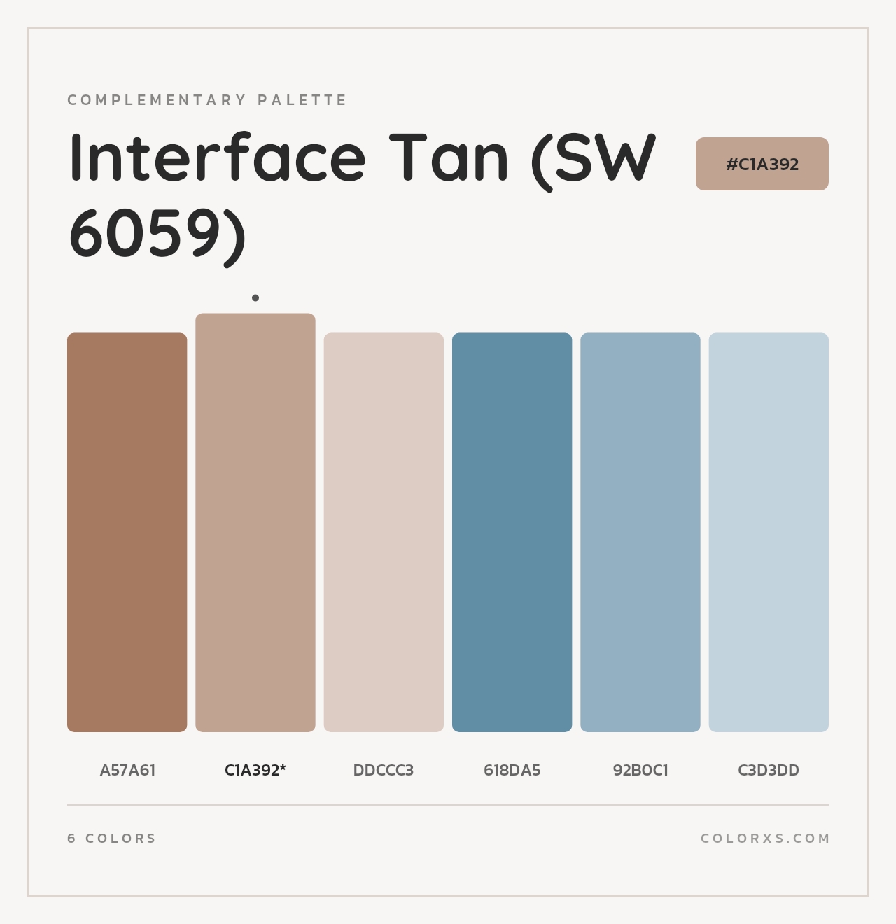 Interface Tan (SW 6059) - Complementary Color Palette