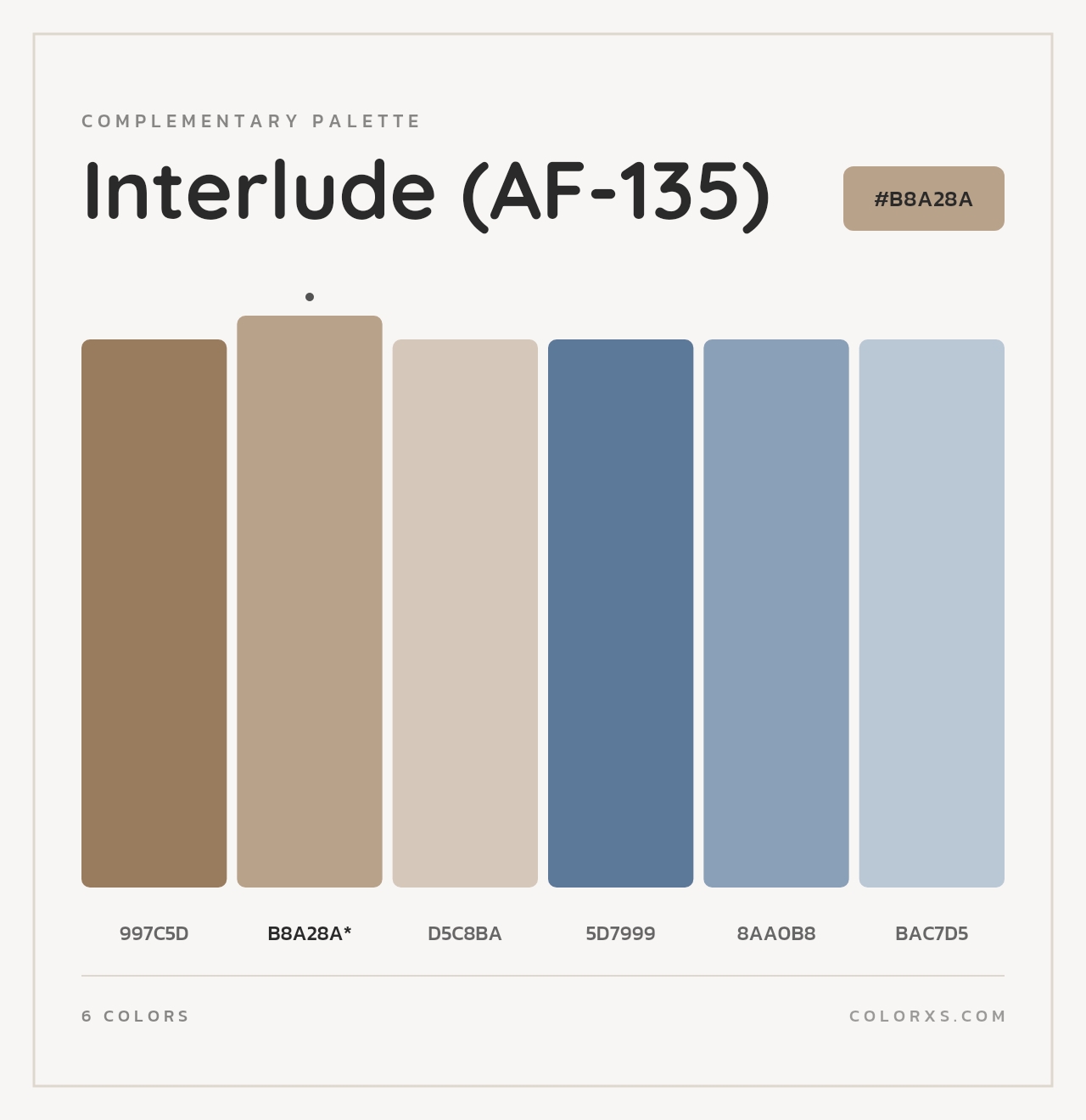 Interlude (AF-135) - Complementary Color Palette