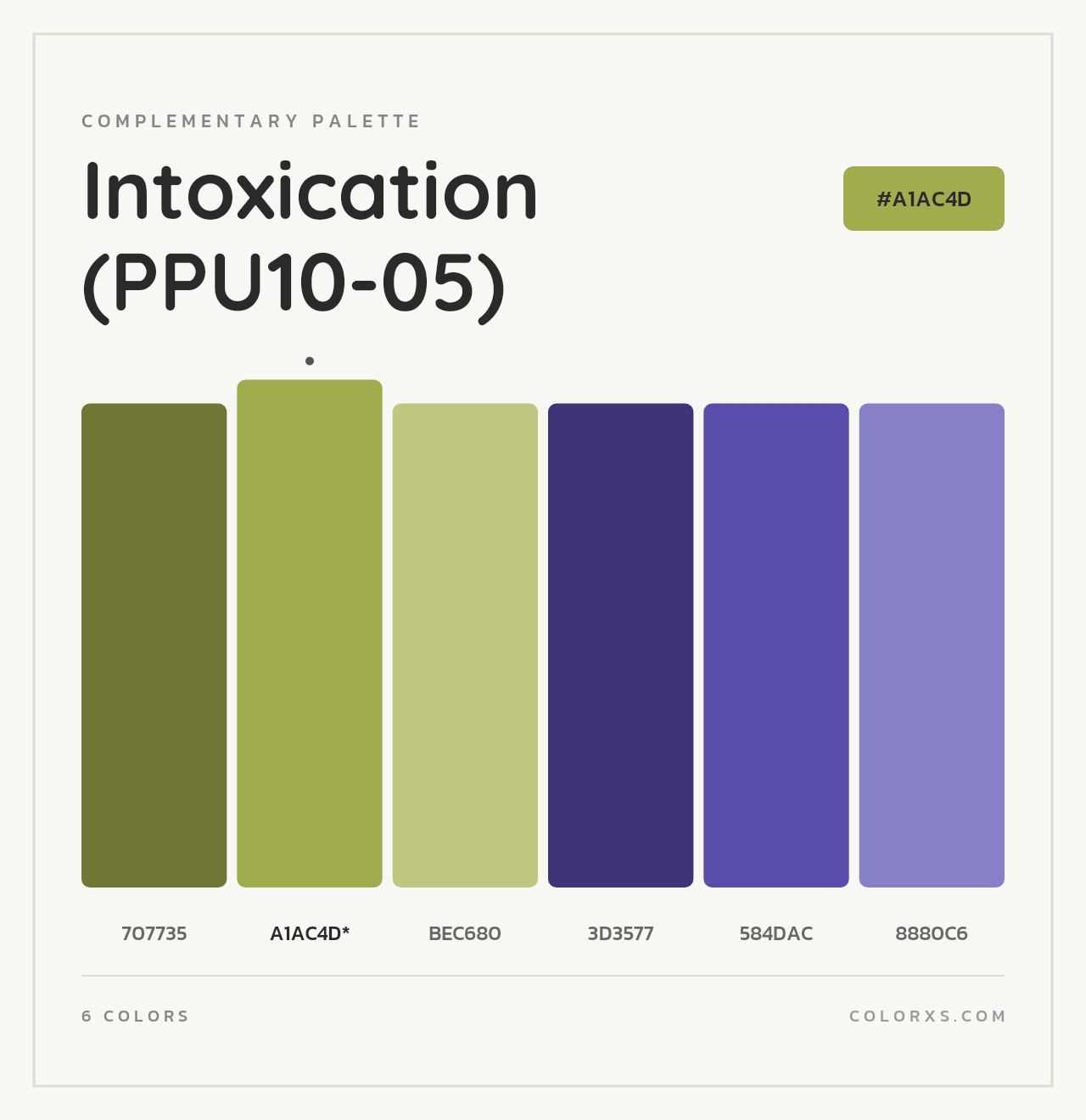 Intoxication (PPU10-05) - Complementary Color Palette