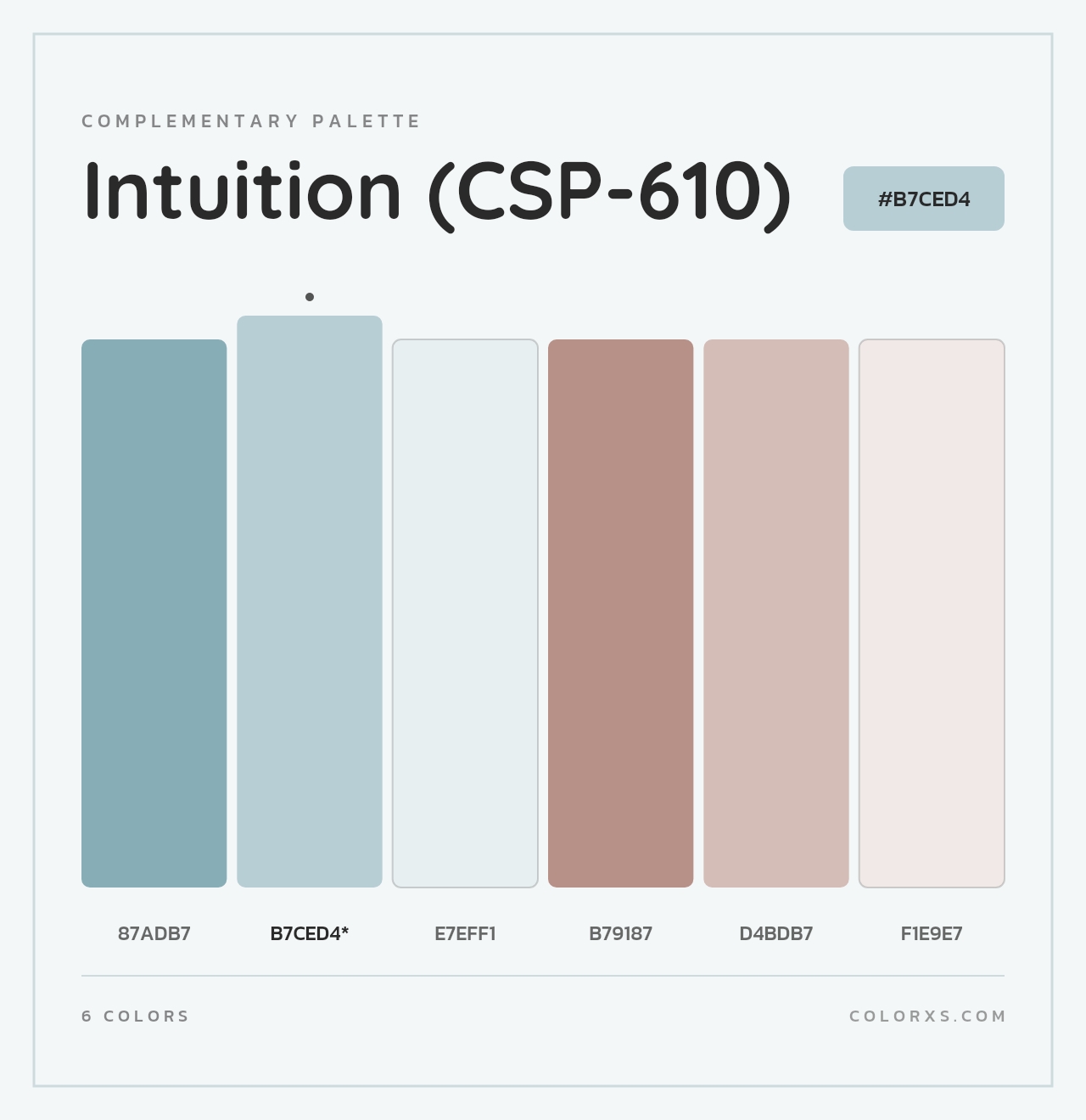 Intuition (CSP-610) - Complementary Color Palette