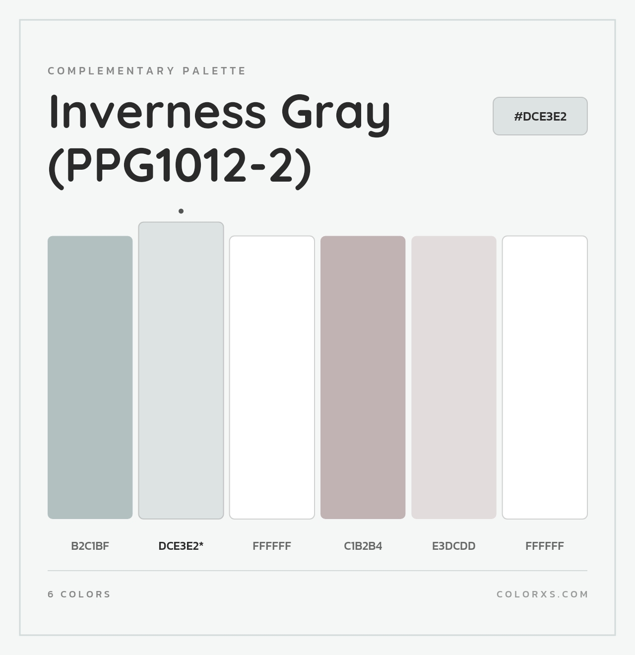 Inverness Gray (PPG1012-2) - Complementary Color Palette