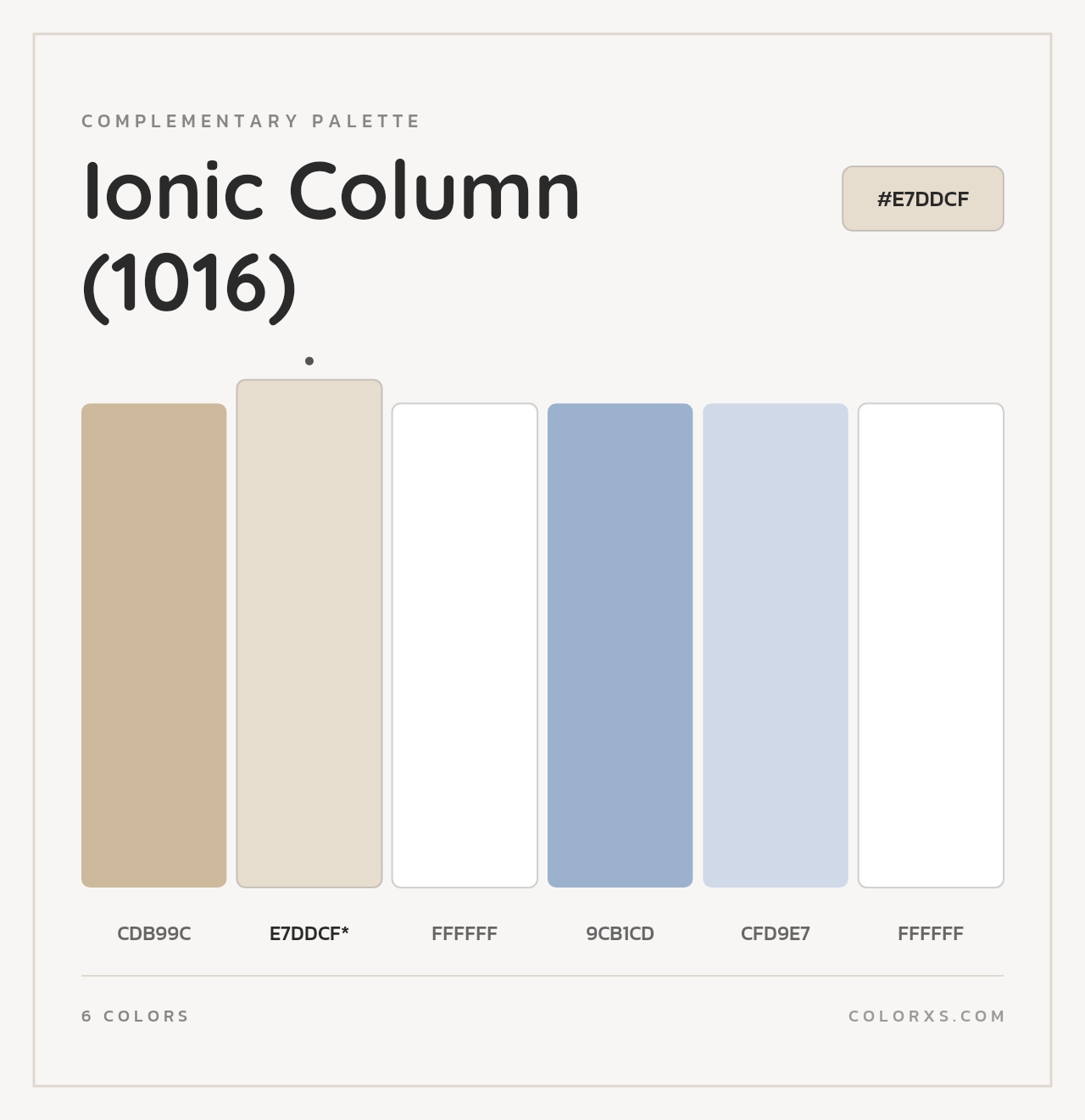 Ionic Column (1016) - Complementary Color Palette