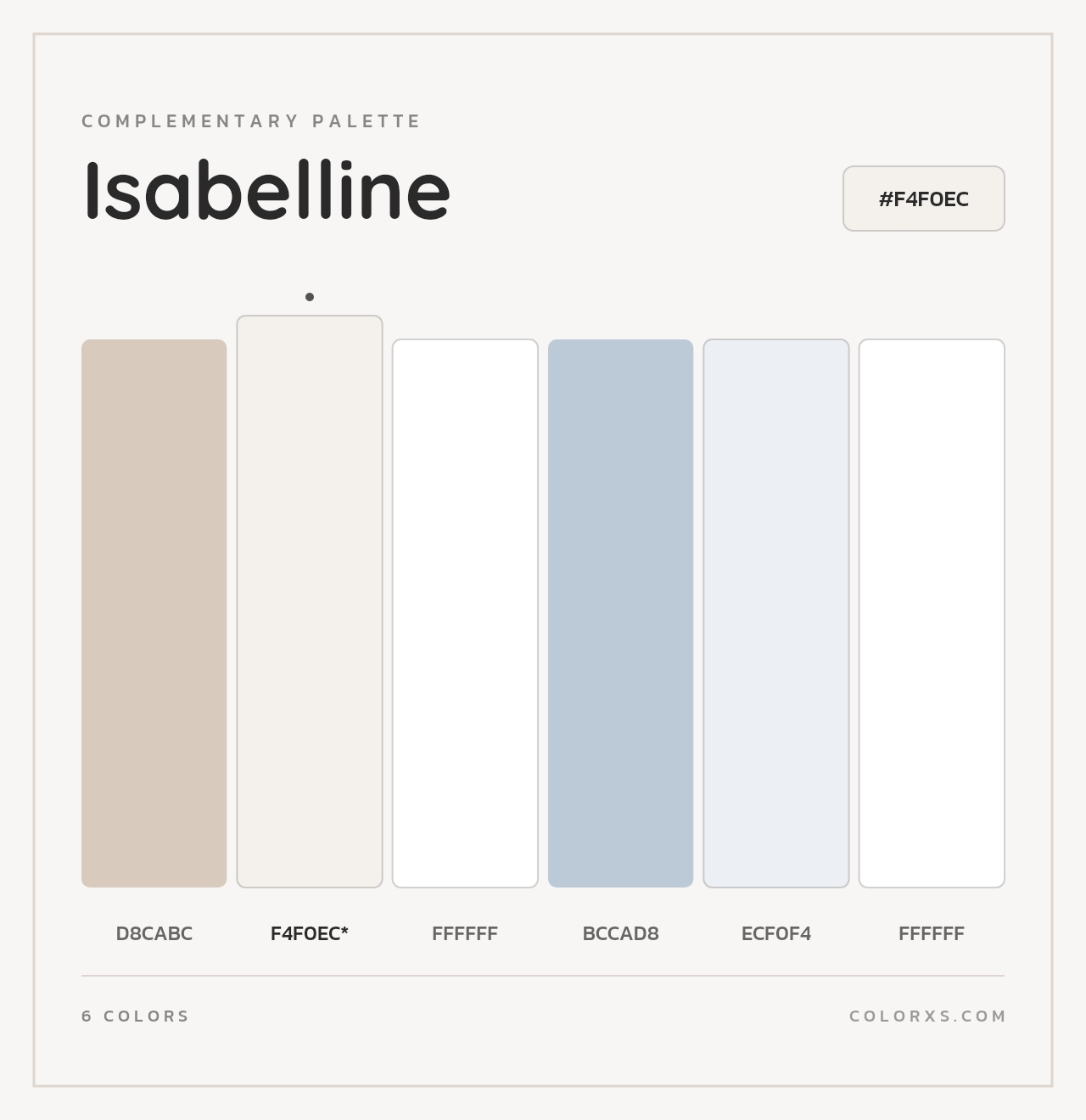 Isabelline - Complementary Color Palette