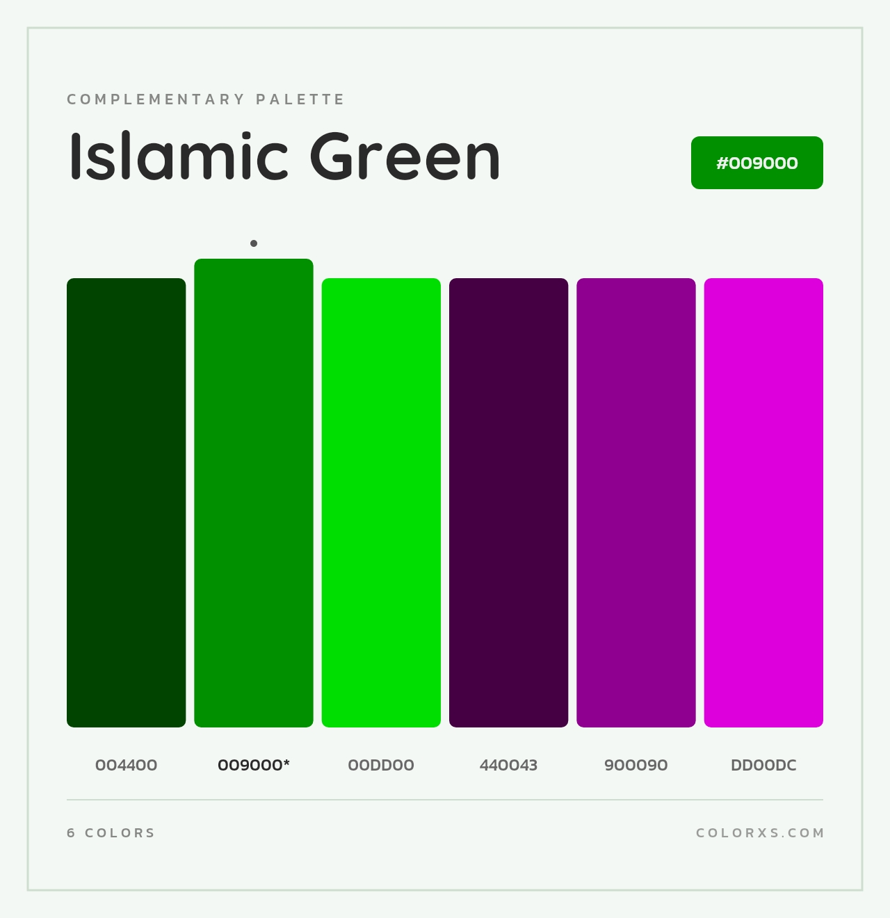Islamic Green - Complementary Color Palette
