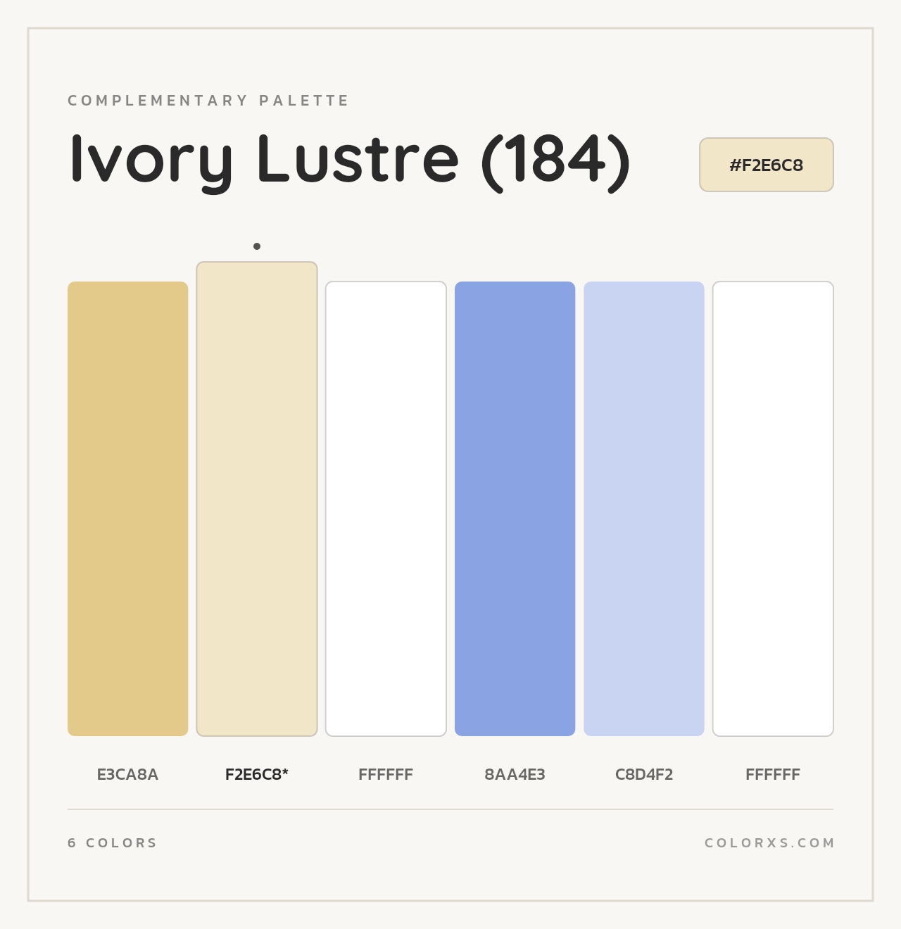 Ivory Lustre (184) - Complementary Color Palette