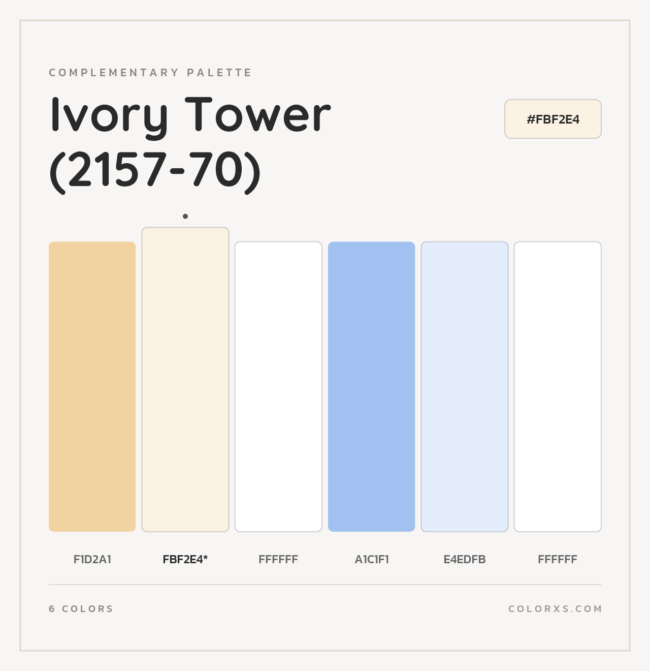 Ivory Tower (2157-70) - Complementary Color Palette