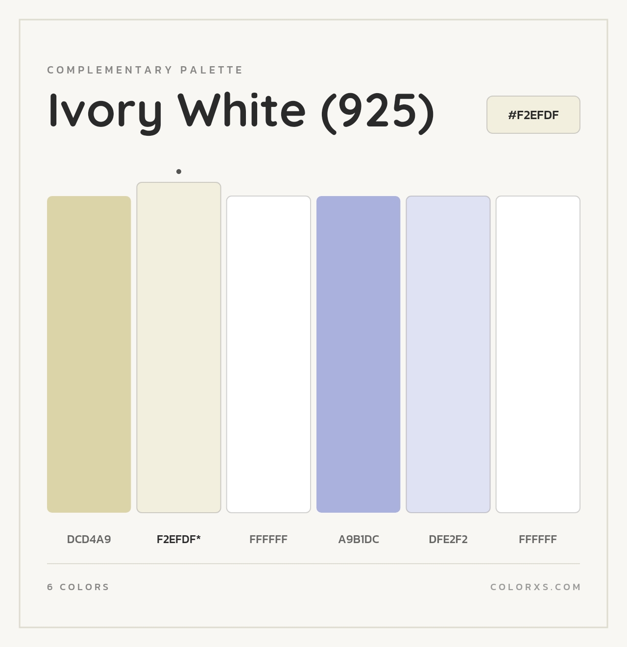 Ivory White (925) - Complementary Color Palette