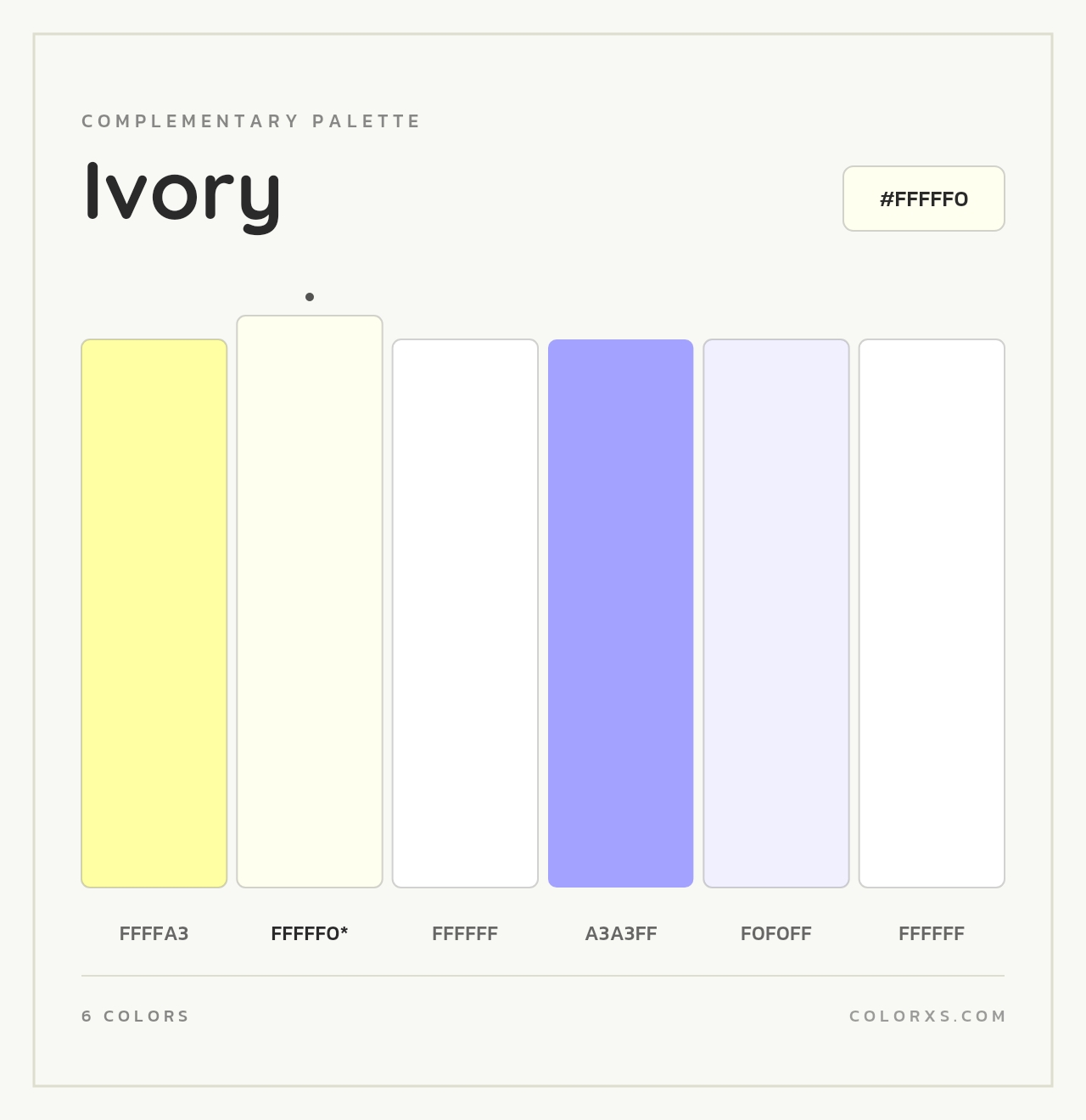Ivory - Complementary Color Palette