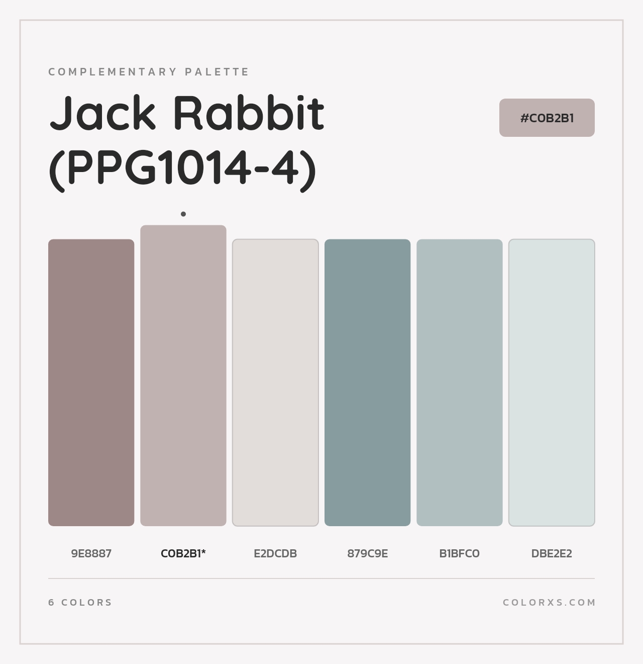 Jack Rabbit (PPG1014-4) - Complementary Color Palette