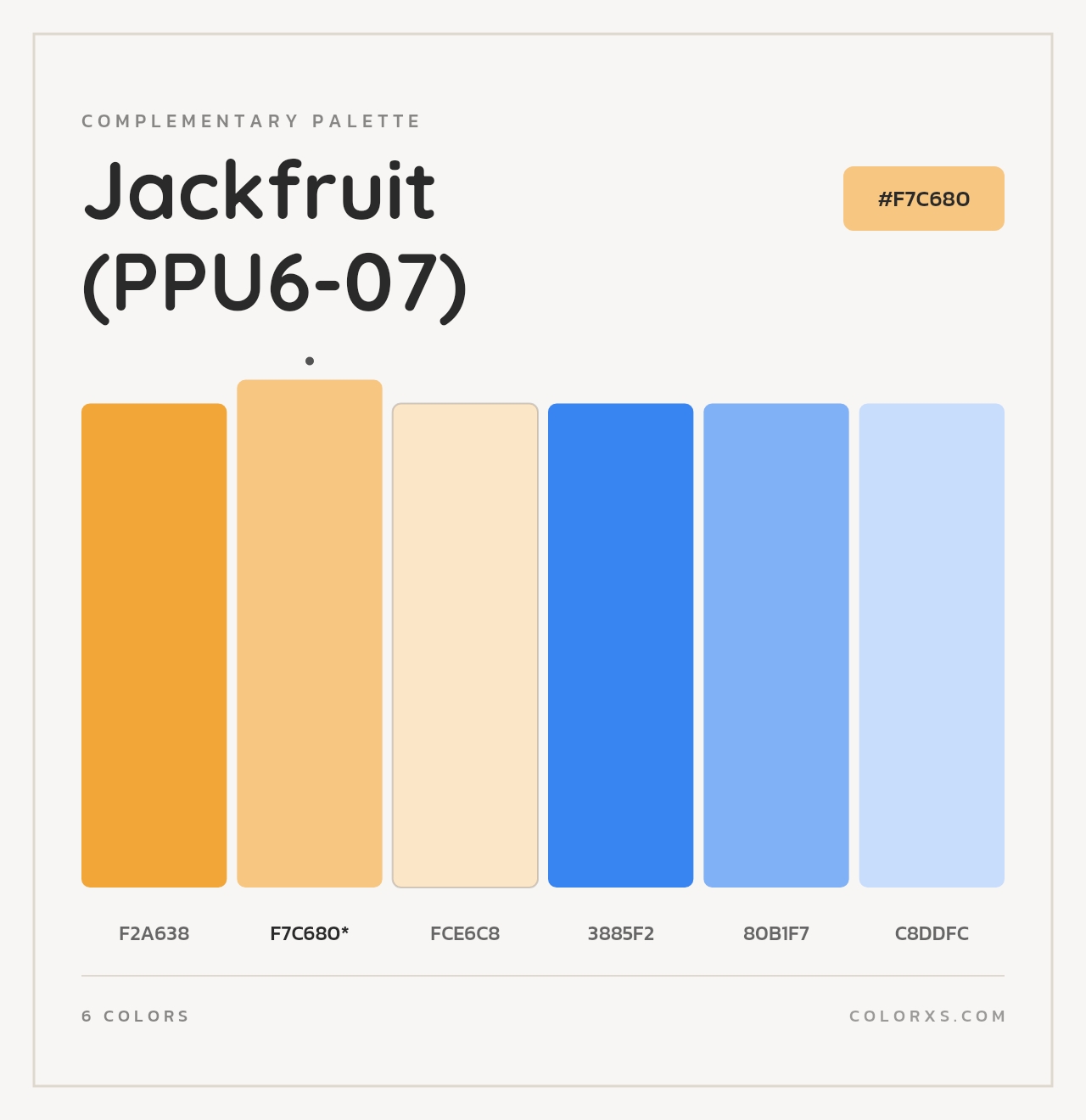 Jackfruit (PPU6-07) - Complementary Color Palette