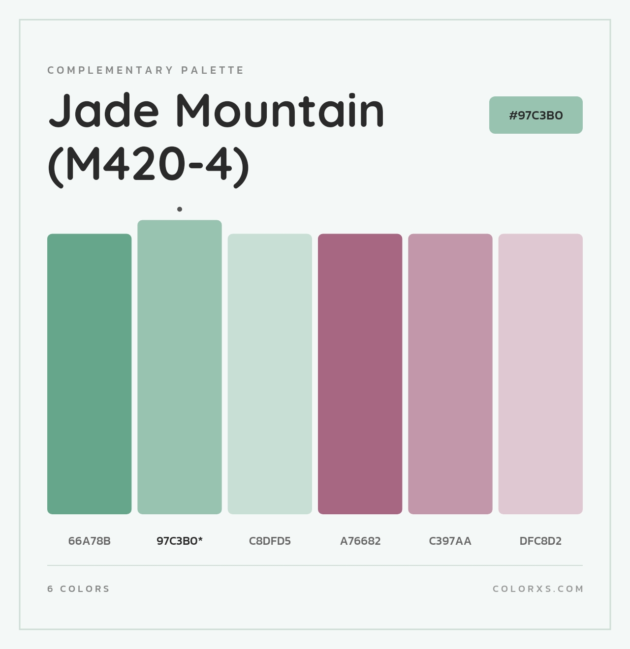Jade Mountain (M420-4) - Complementary Color Palette