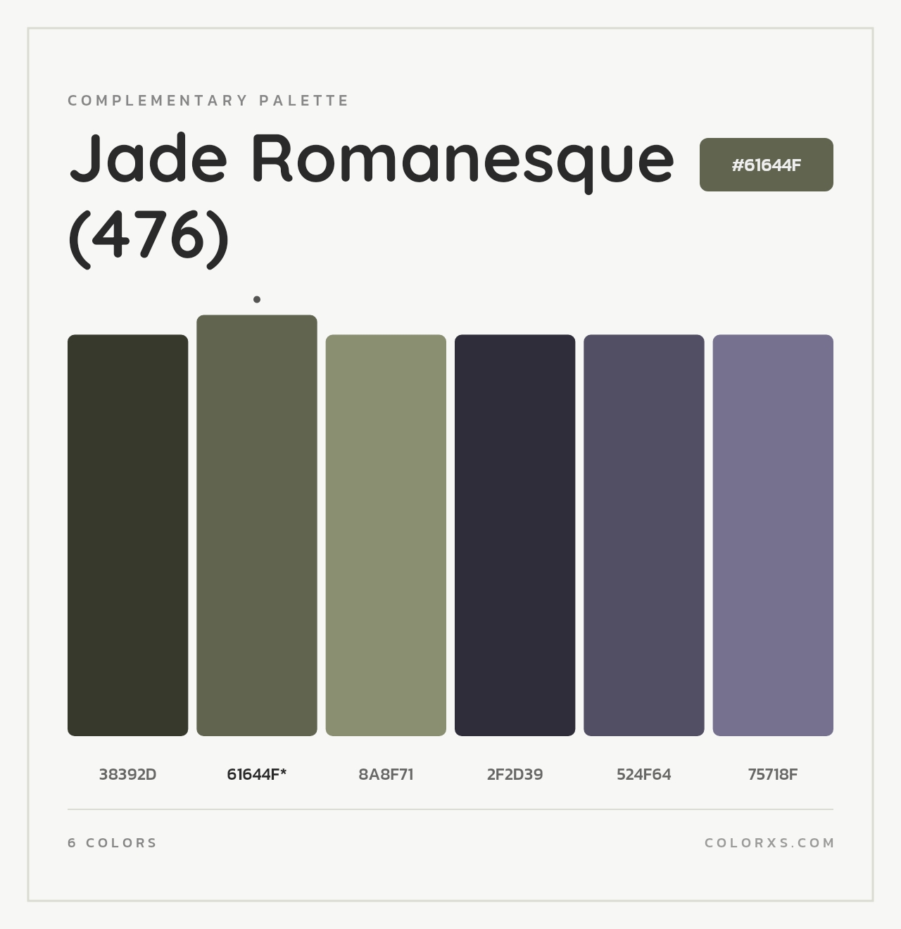 Jade Romanesque (476) - Complementary Color Palette