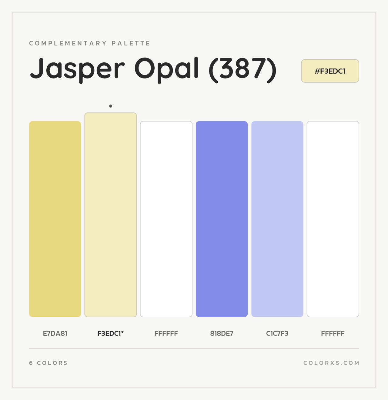 Jasper Opal (387) - Complementary Color Palette
