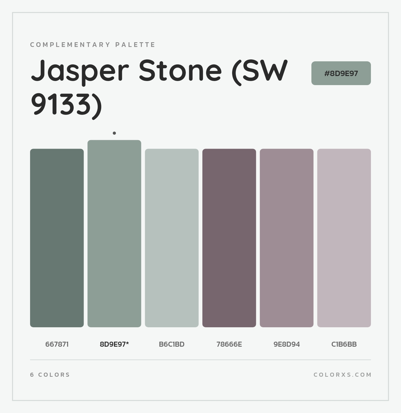 Jasper Stone (SW 9133) - Complementary Color Palette
