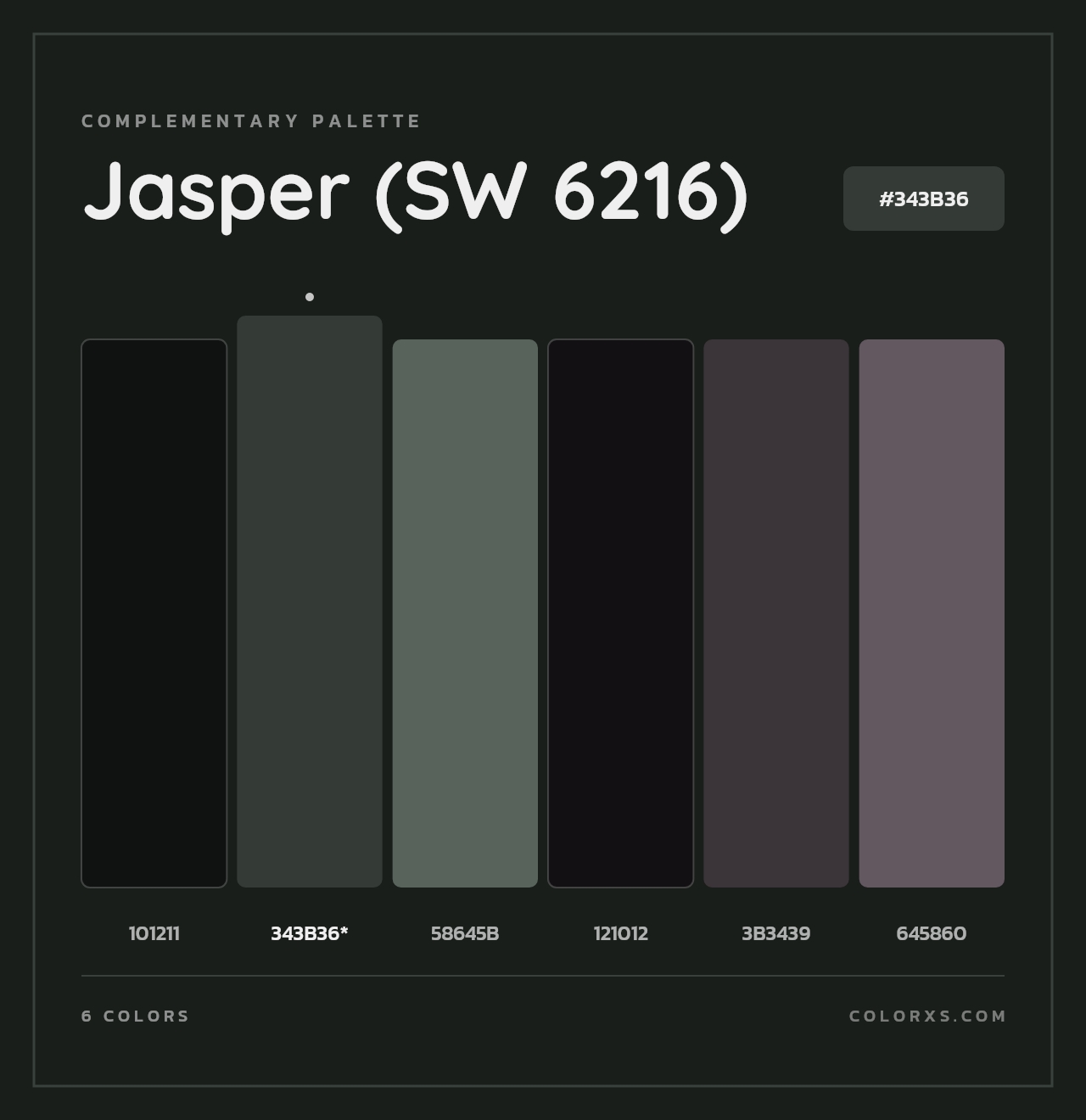 Jasper (SW 6216) - Complementary Color Palette