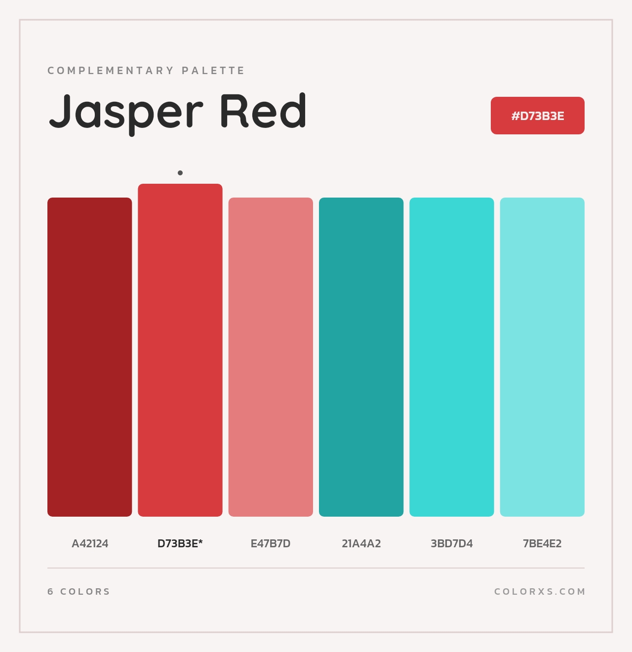 Jasper Red - Complementary Color Palette