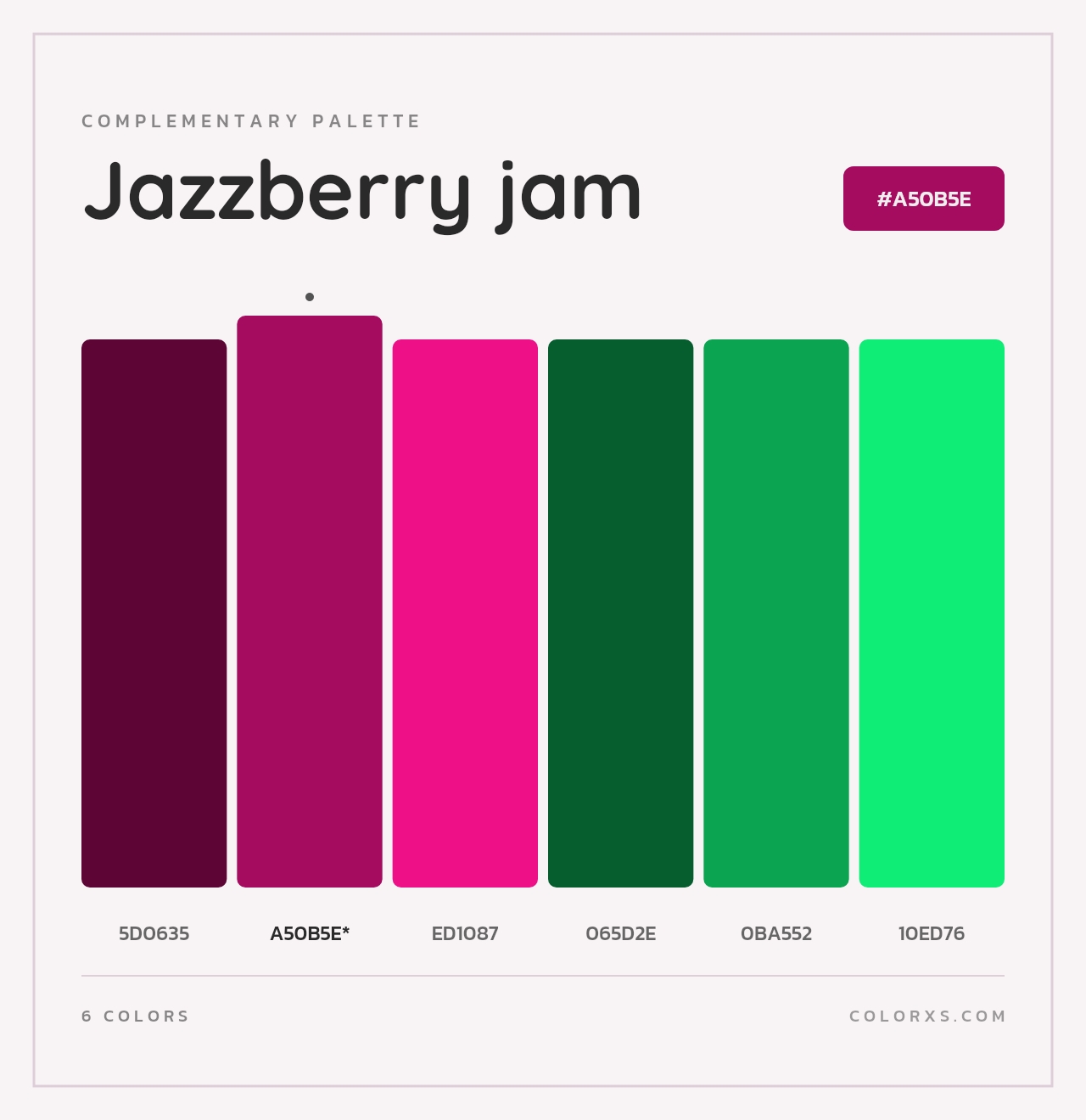 Jazzberry jam - Complementary Color Palette