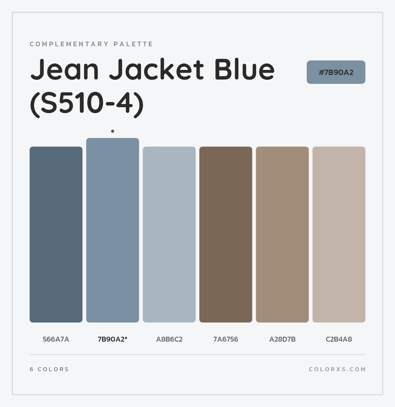 Jean Jacket Blue (S510-4) - Complementary Color Palette