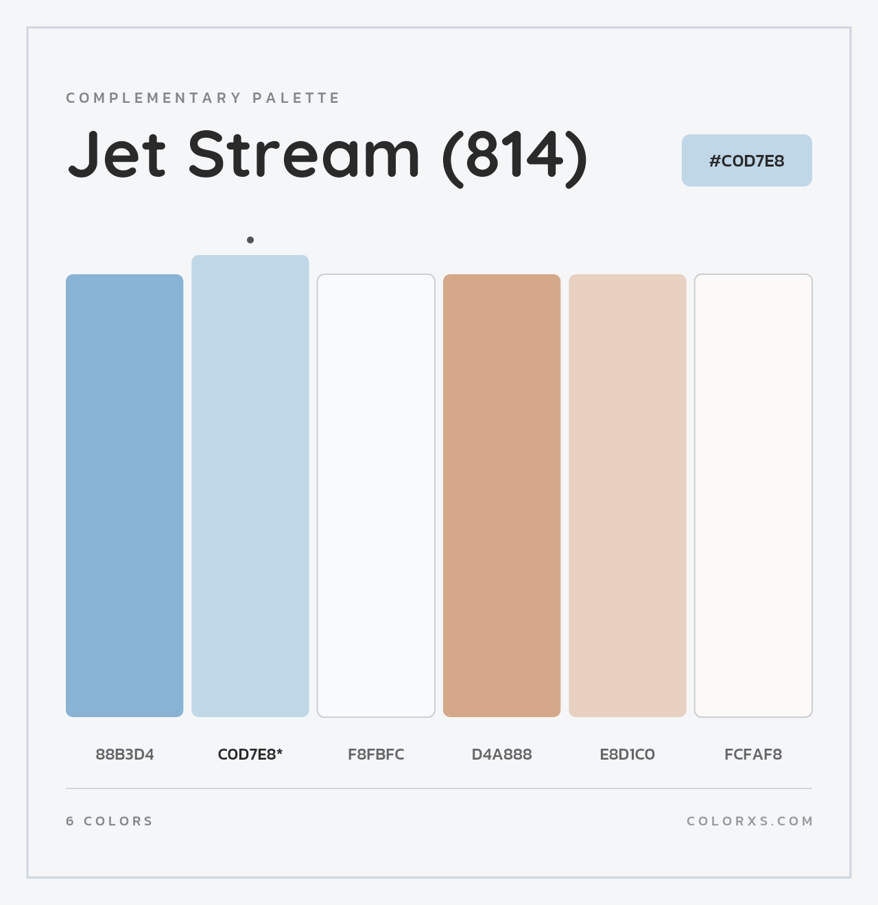 Jet Stream (814) - Complementary Color Palette