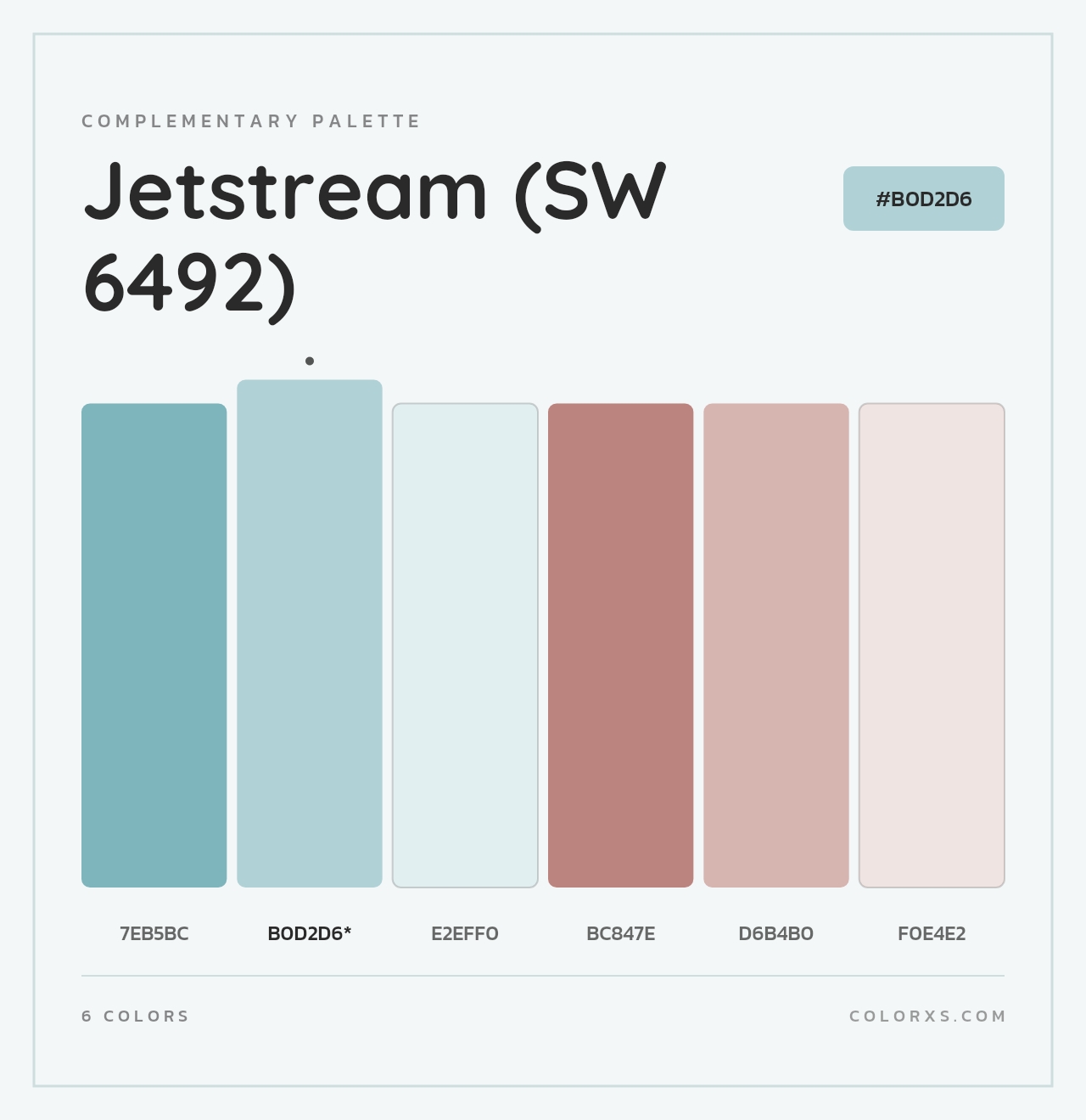 Jetstream (SW 6492) - Complementary Color Palette