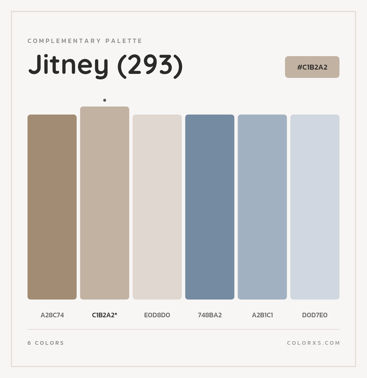 Jitney (293) - Complementary Color Palette