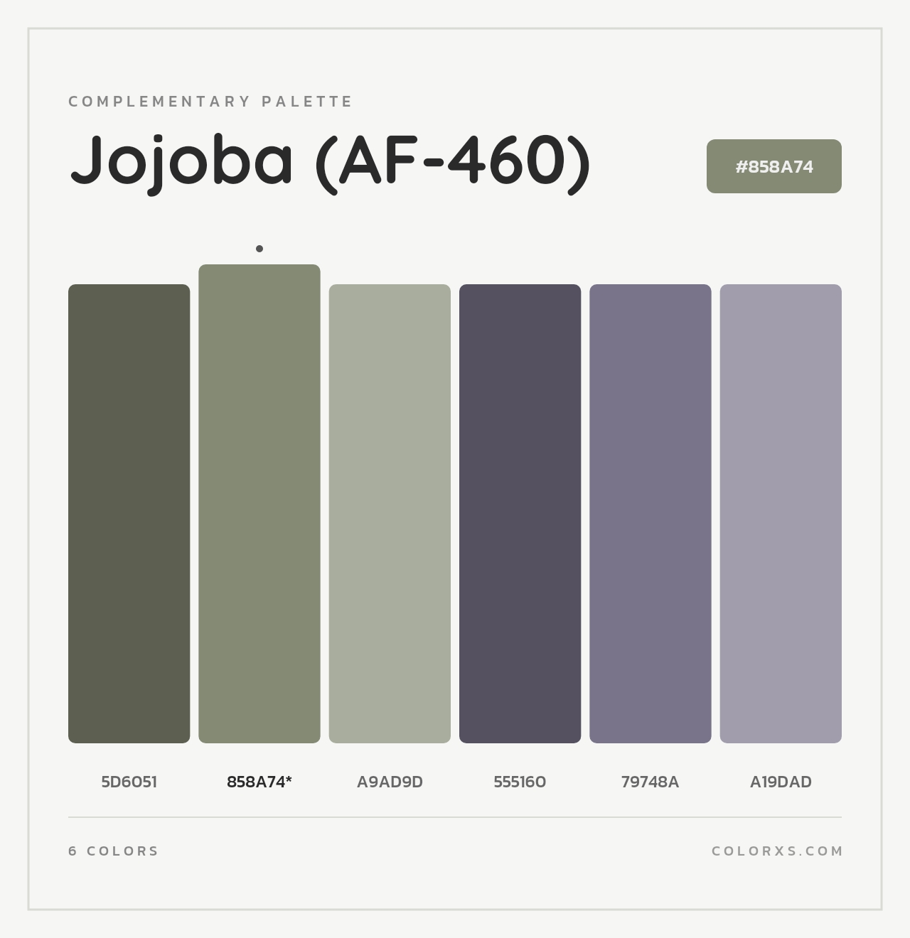 Jojoba (AF-460) - Complementary Color Palette