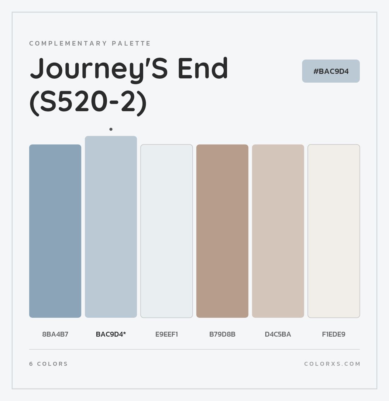 Journey'S End (S520-2) - Complementary Color Palette