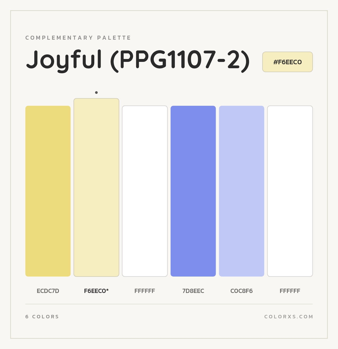 Joyful (PPG1107-2) - Complementary Color Palette