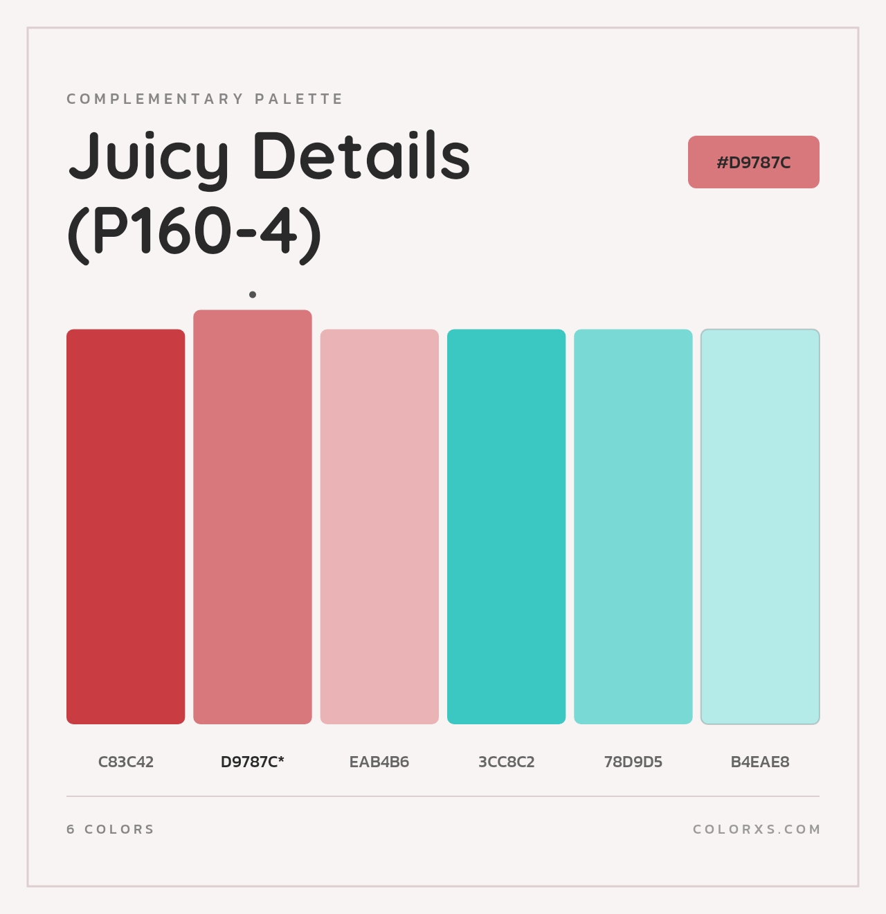 Juicy Details (P160-4) - Complementary Color Palette