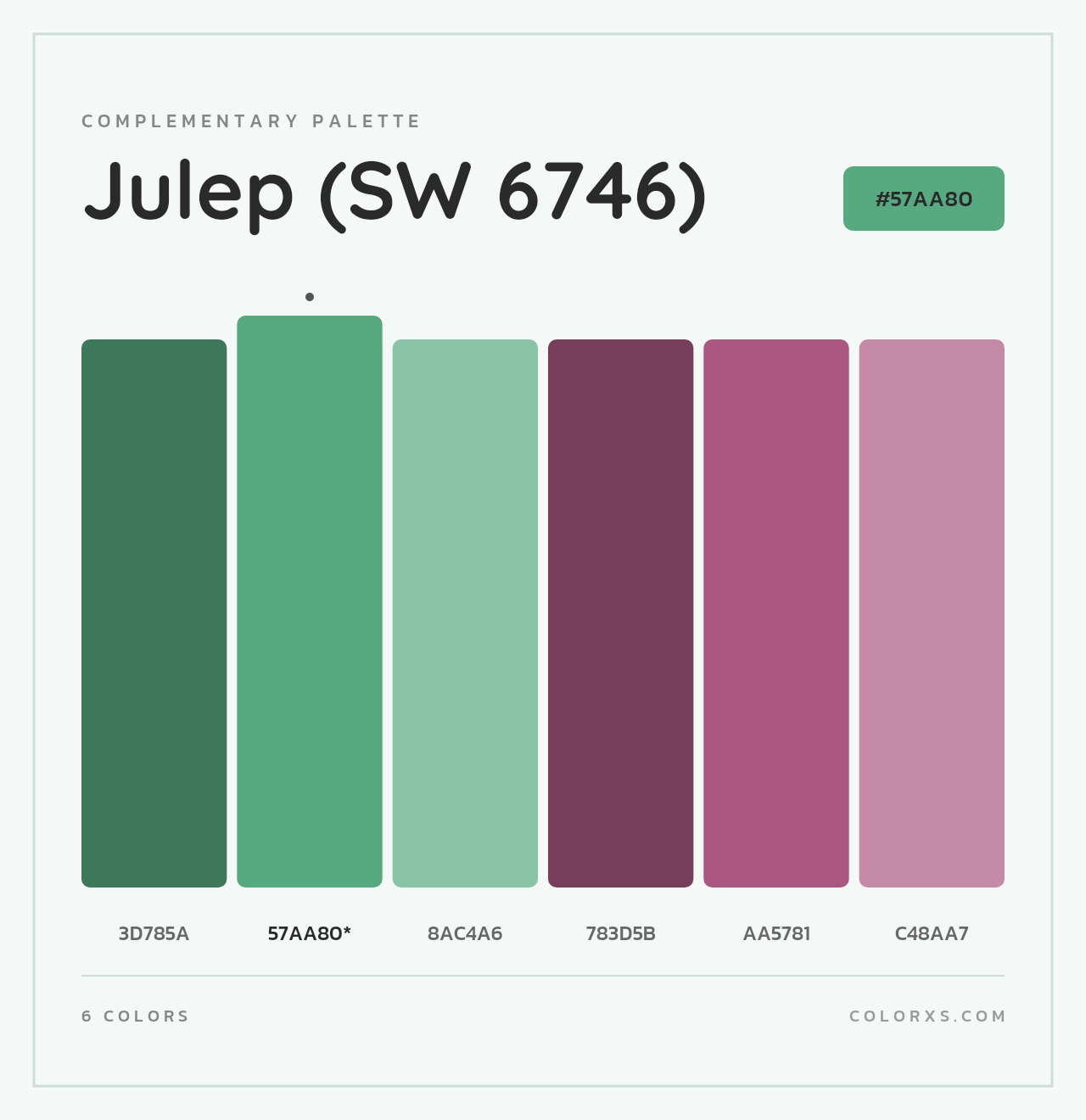 Julep (SW 6746) - Complementary Color Palette