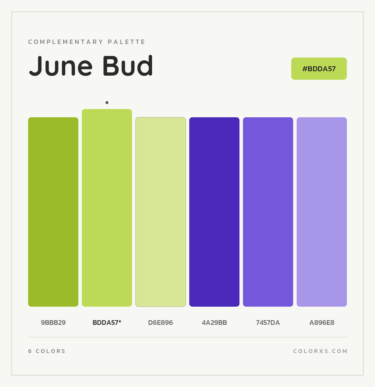 June Bud - Complementary Color Palette