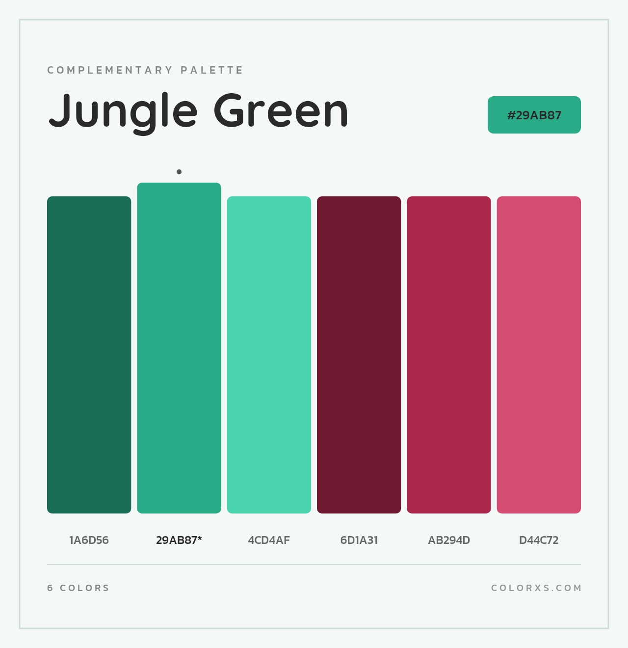 Jungle Green - Complementary Color Palette