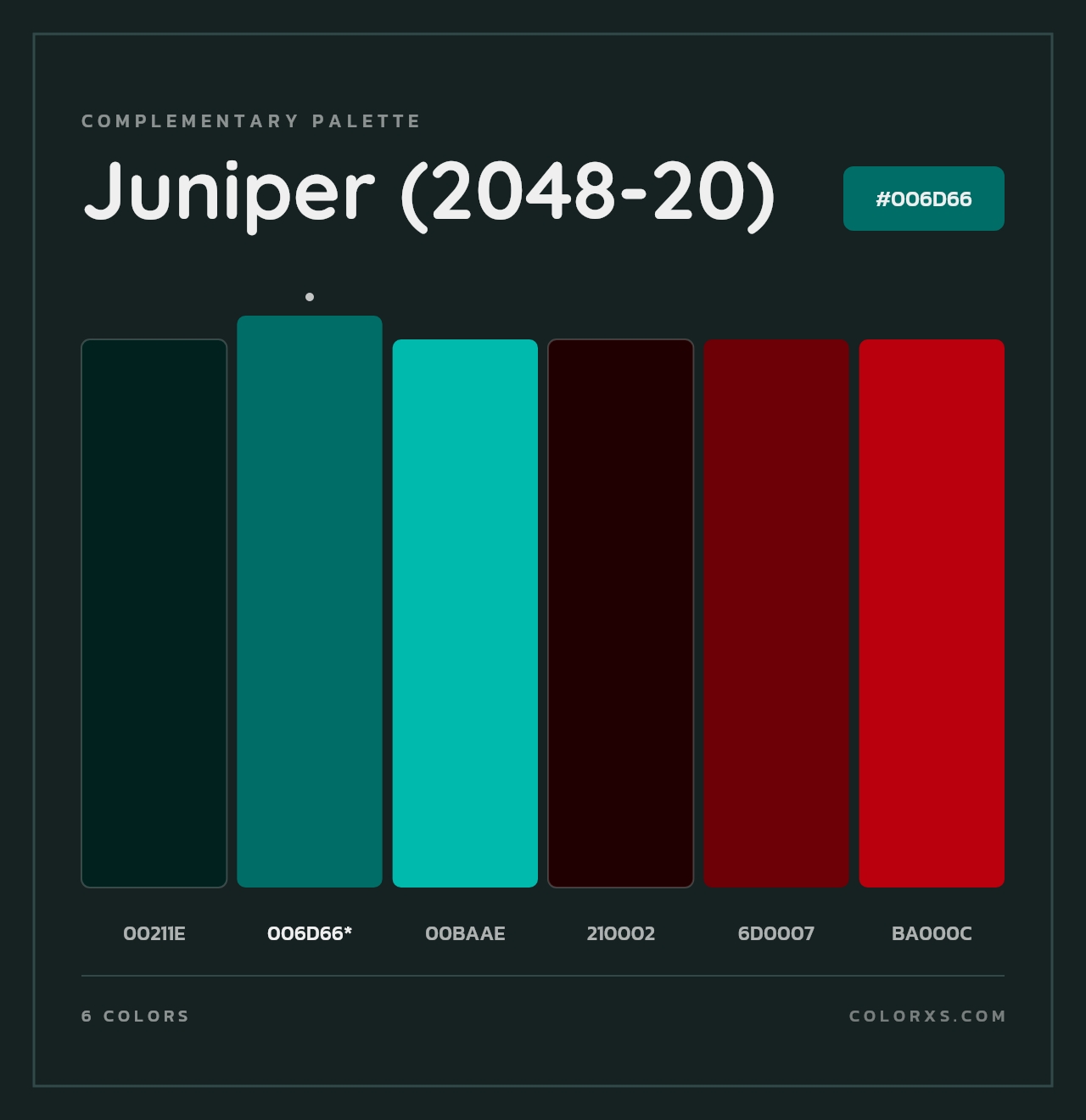 Juniper (2048-20) - Complementary Color Palette