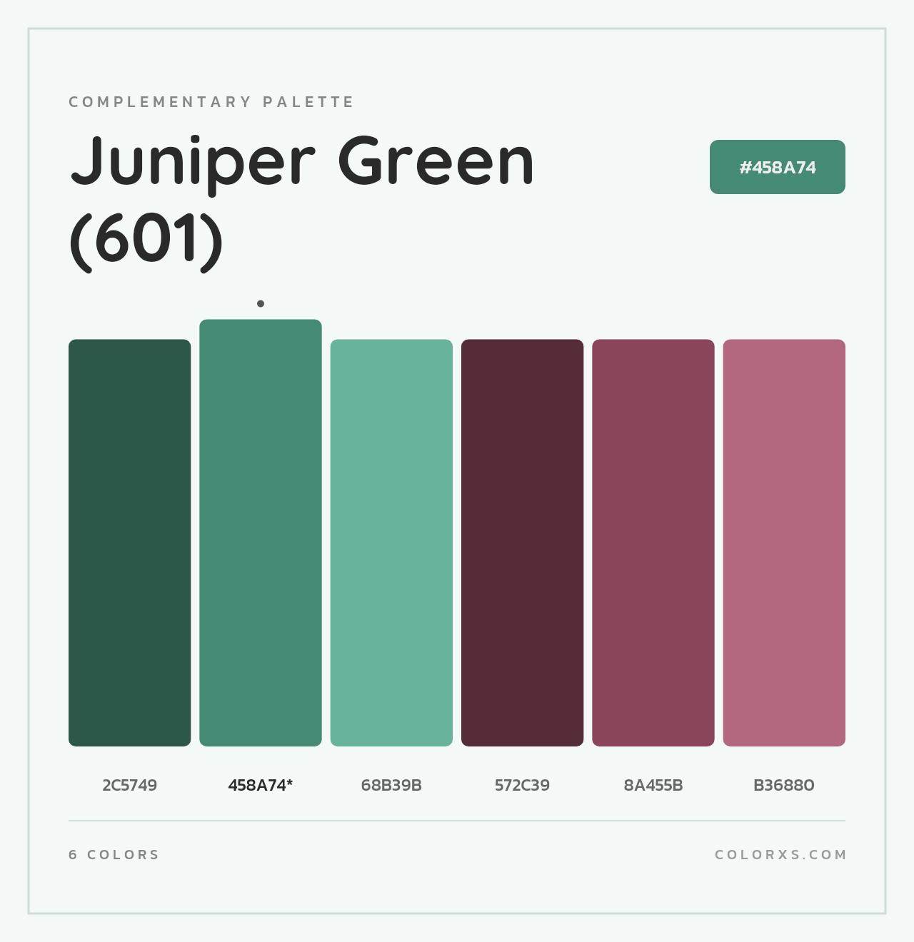 Juniper Green (601) - Complementary Color Palette